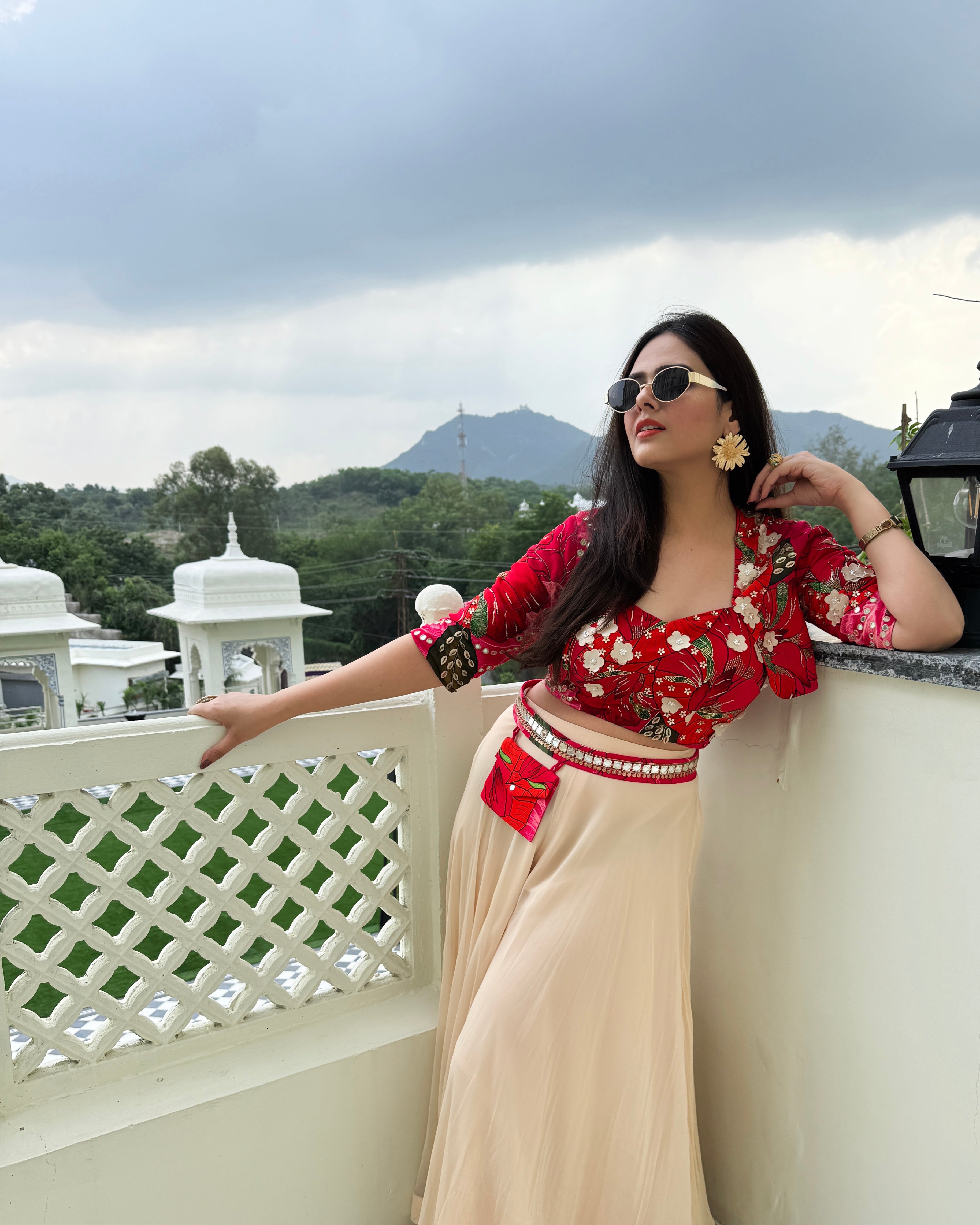 Aanchal Jain | Zariyah Embroidered Upside Down Palazzo Set