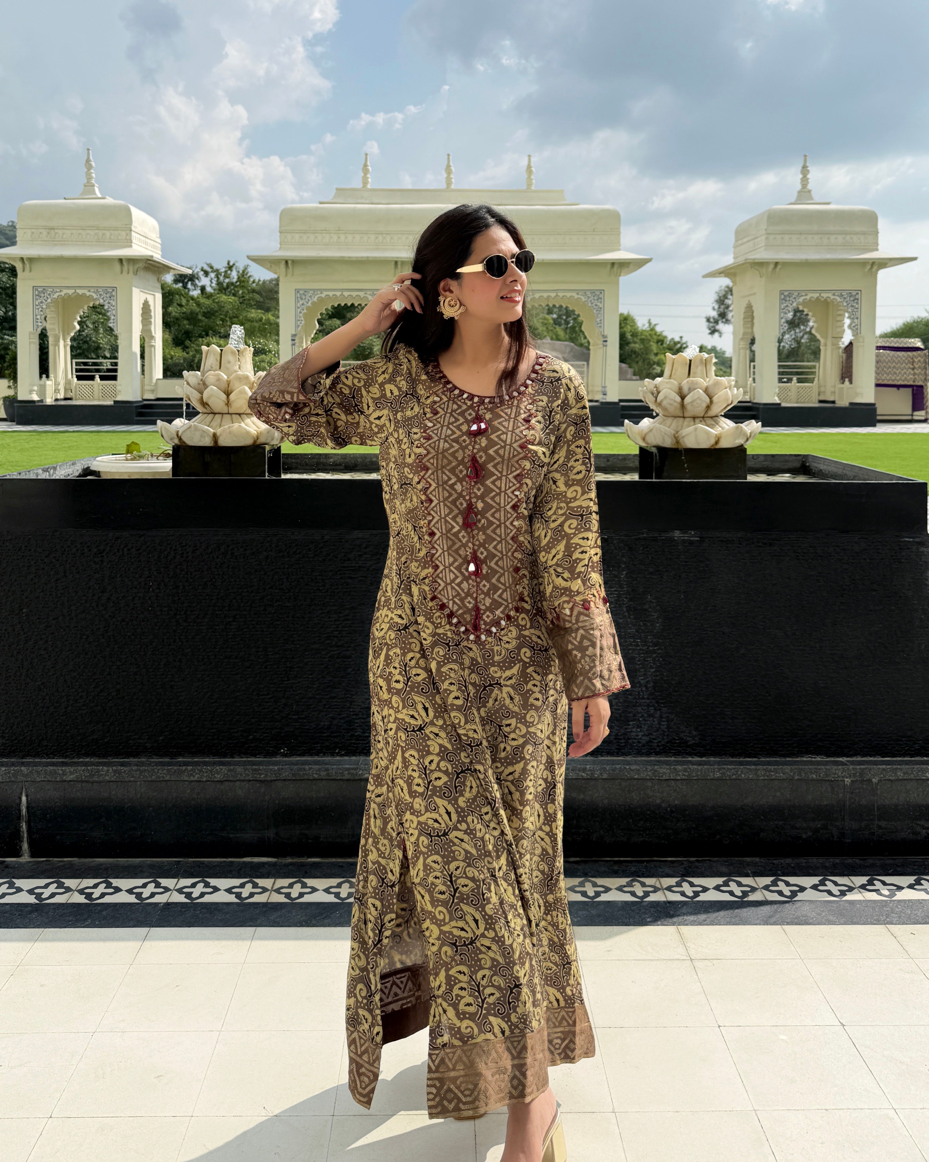 Aanchal Jain in Beyond Noon Kaftan Long Dress