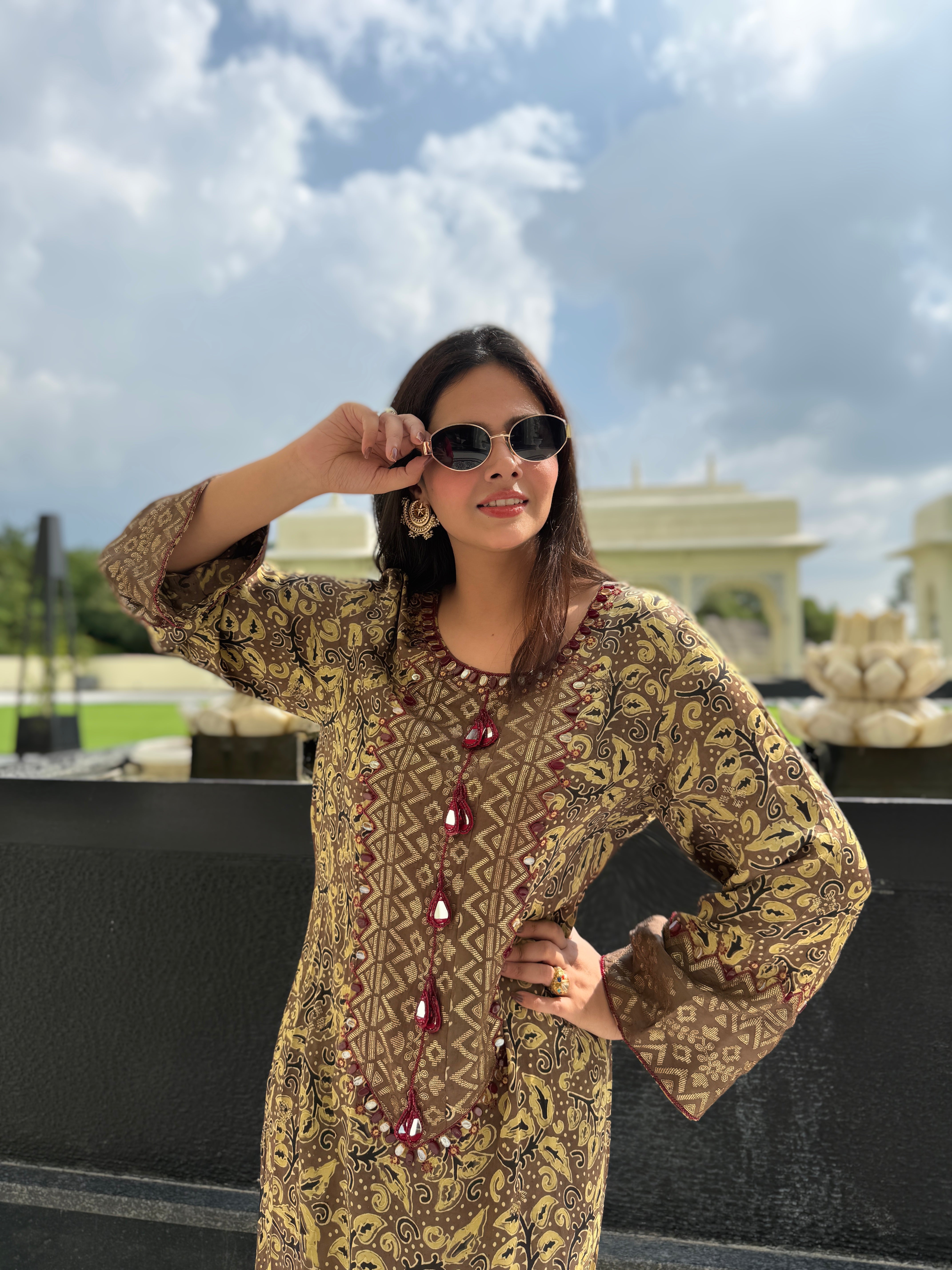 Aanchal Jain in Beyond Noon Kaftan Long Dress