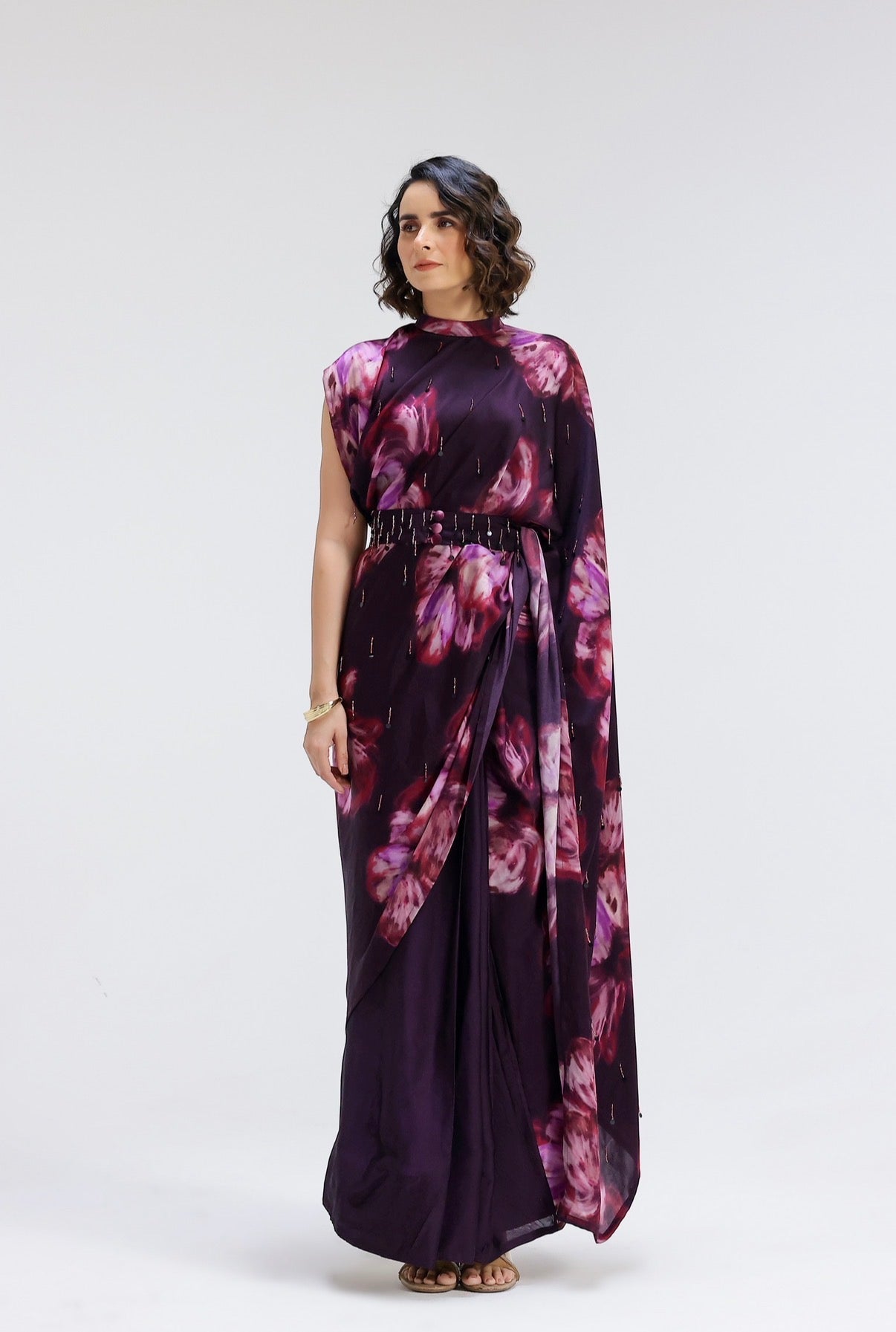 Ivy Collar Saree Set