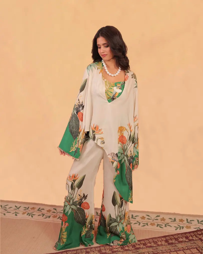 Kokum Asymmetric Tunic Co-ord Set