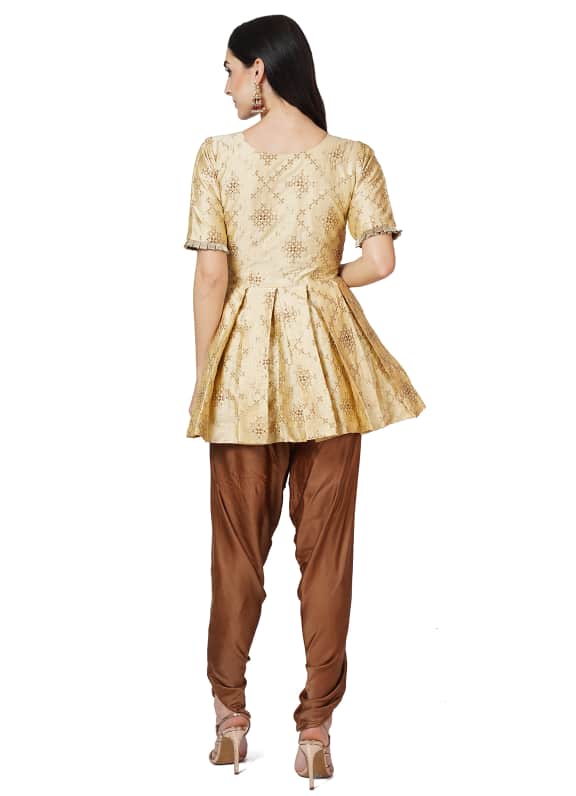 CLEARANCE SALE | BAROQUE PEPLUM WITH DHOTI PANTS