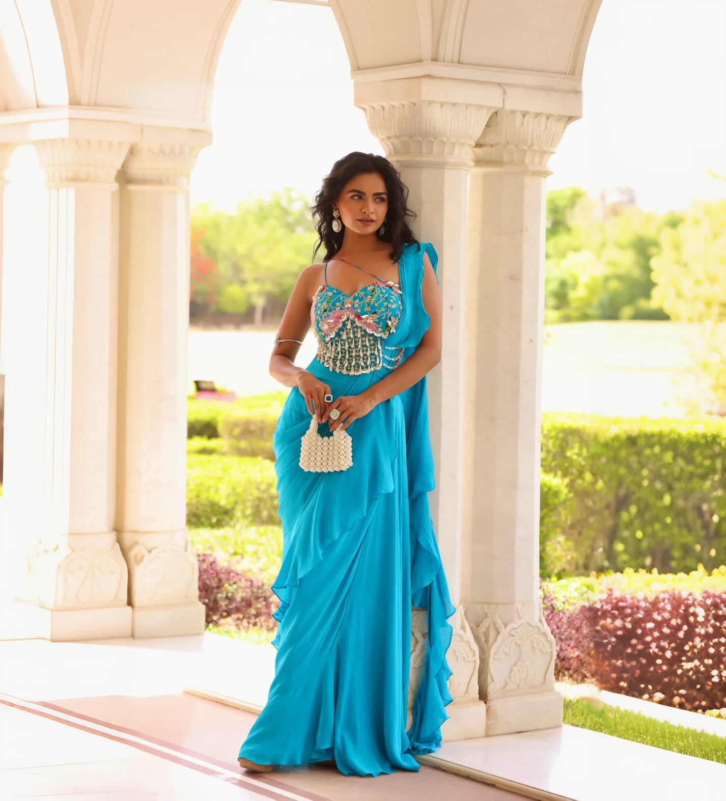 Shirin Drape Skirt Set