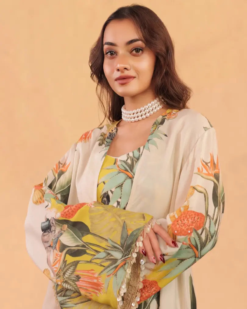 Kokum Asymmetric tunic Co-ord Set