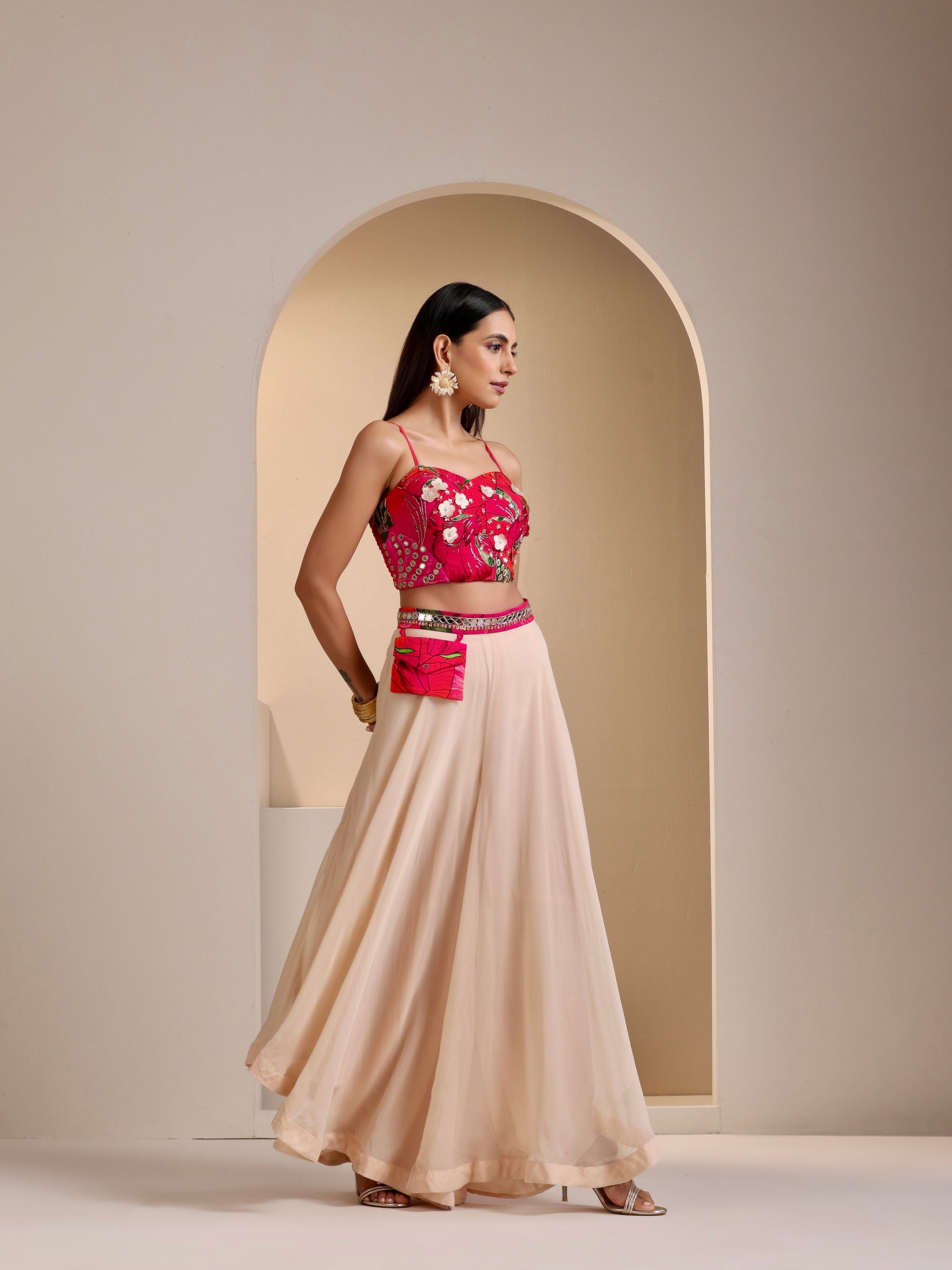 Aanchal Jain | Zariyah Embroidered Upside Down Palazzo Set