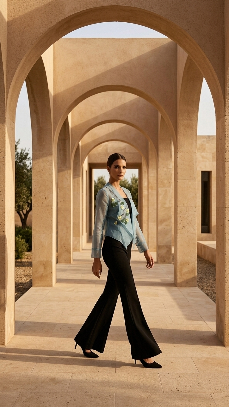 Mira jumpsuit + Yezu organza jacket
