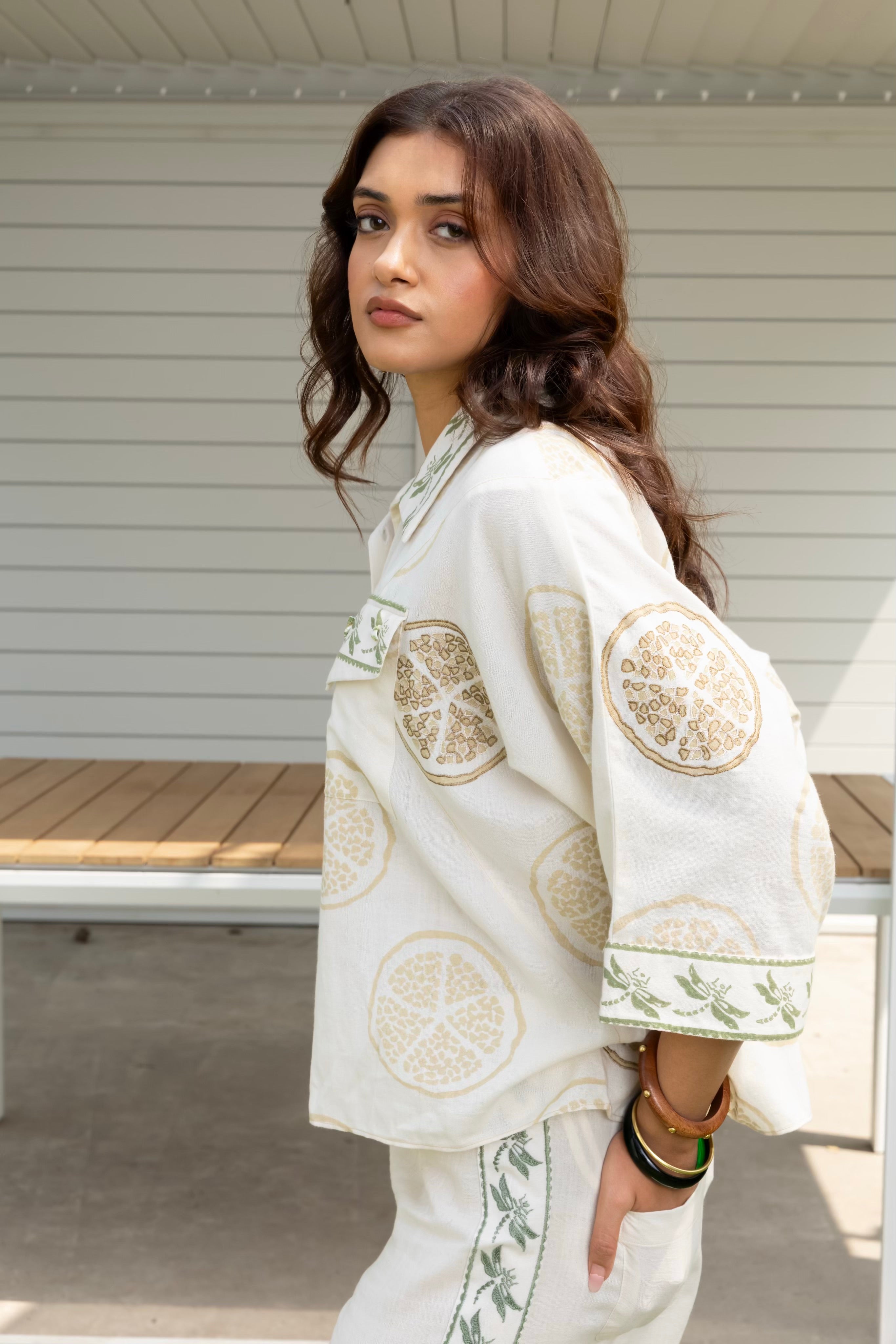 Boxy button down shirt