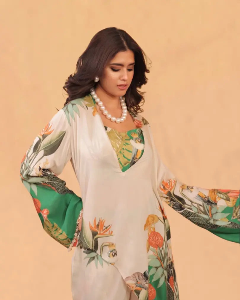 Kokum Asymmetric Tunic Co-ord Set