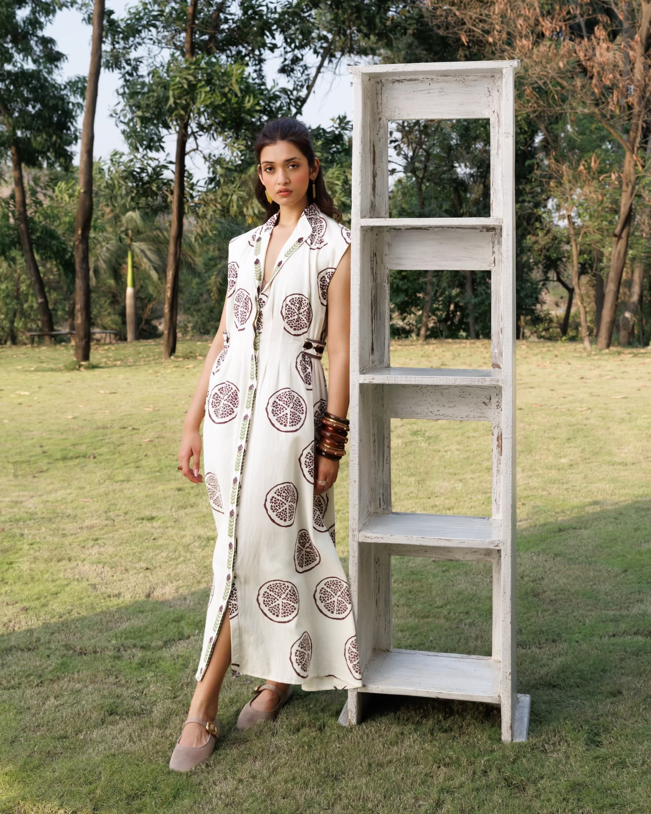 Sleeveless Button Down Maxi Dress