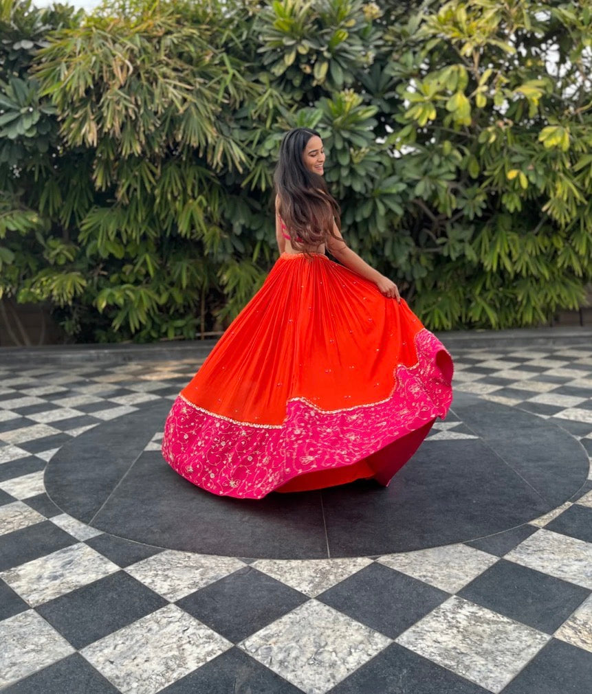 Shree Orange Lehenga Set