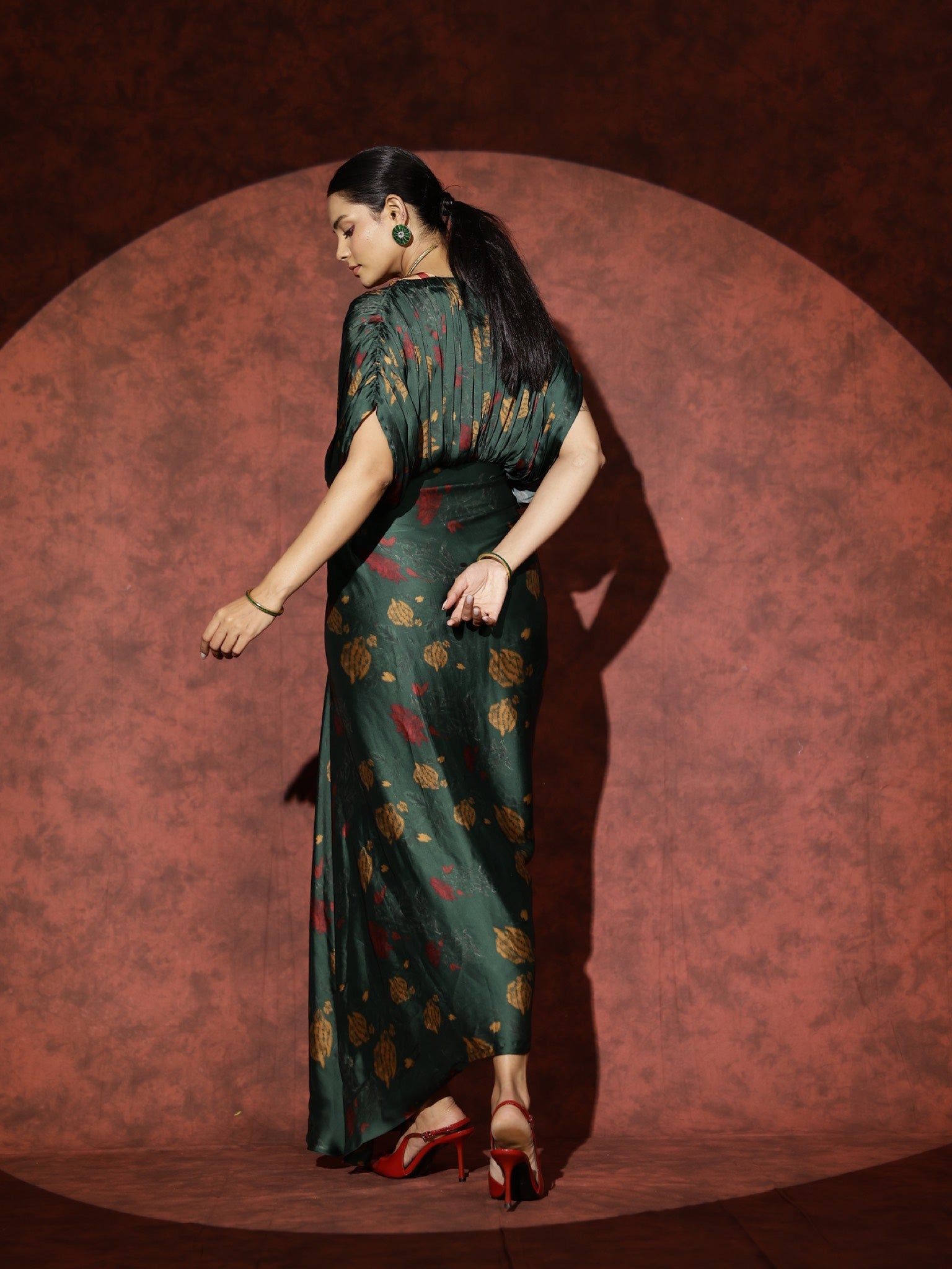 Mona Singh in Panna Kaftan Gown