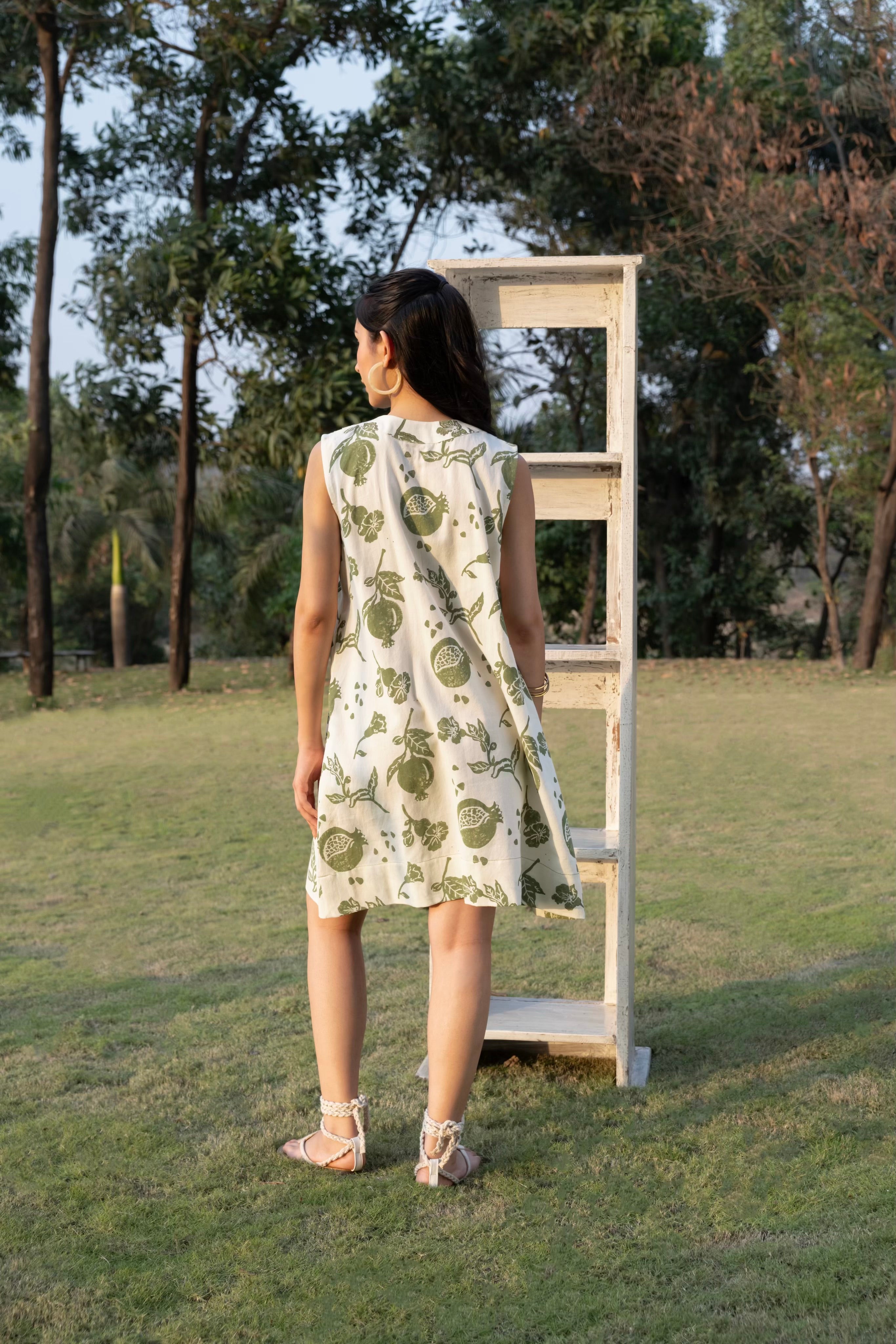 Front Pleated A line short Dress