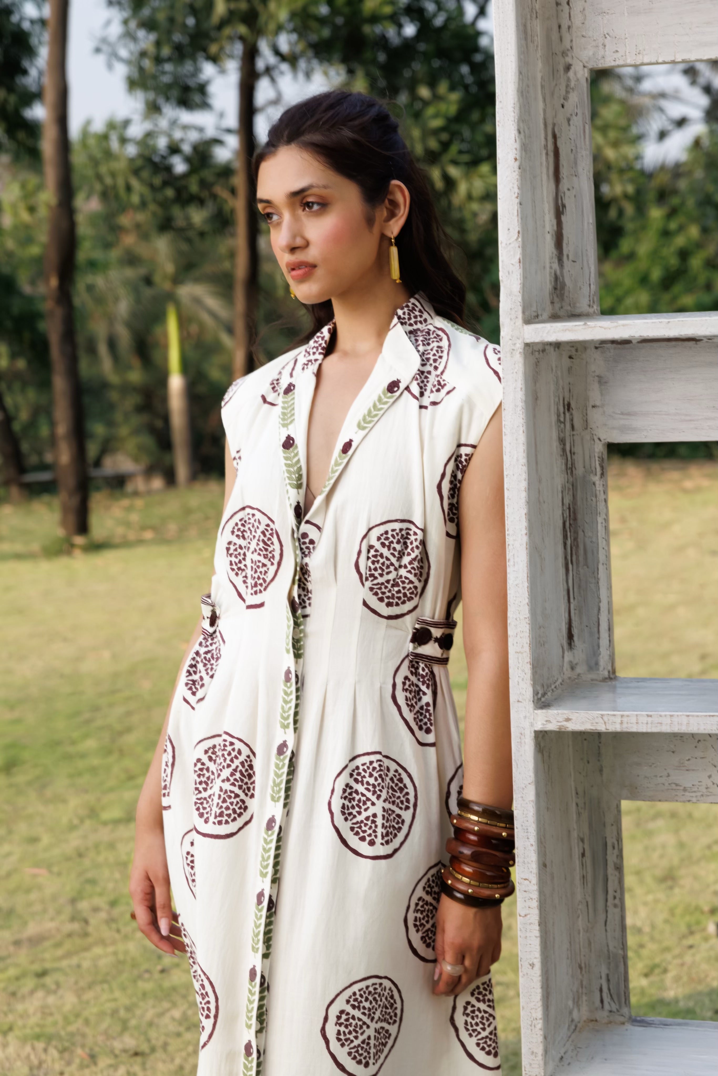 Sleeveless Button Down Maxi Dress