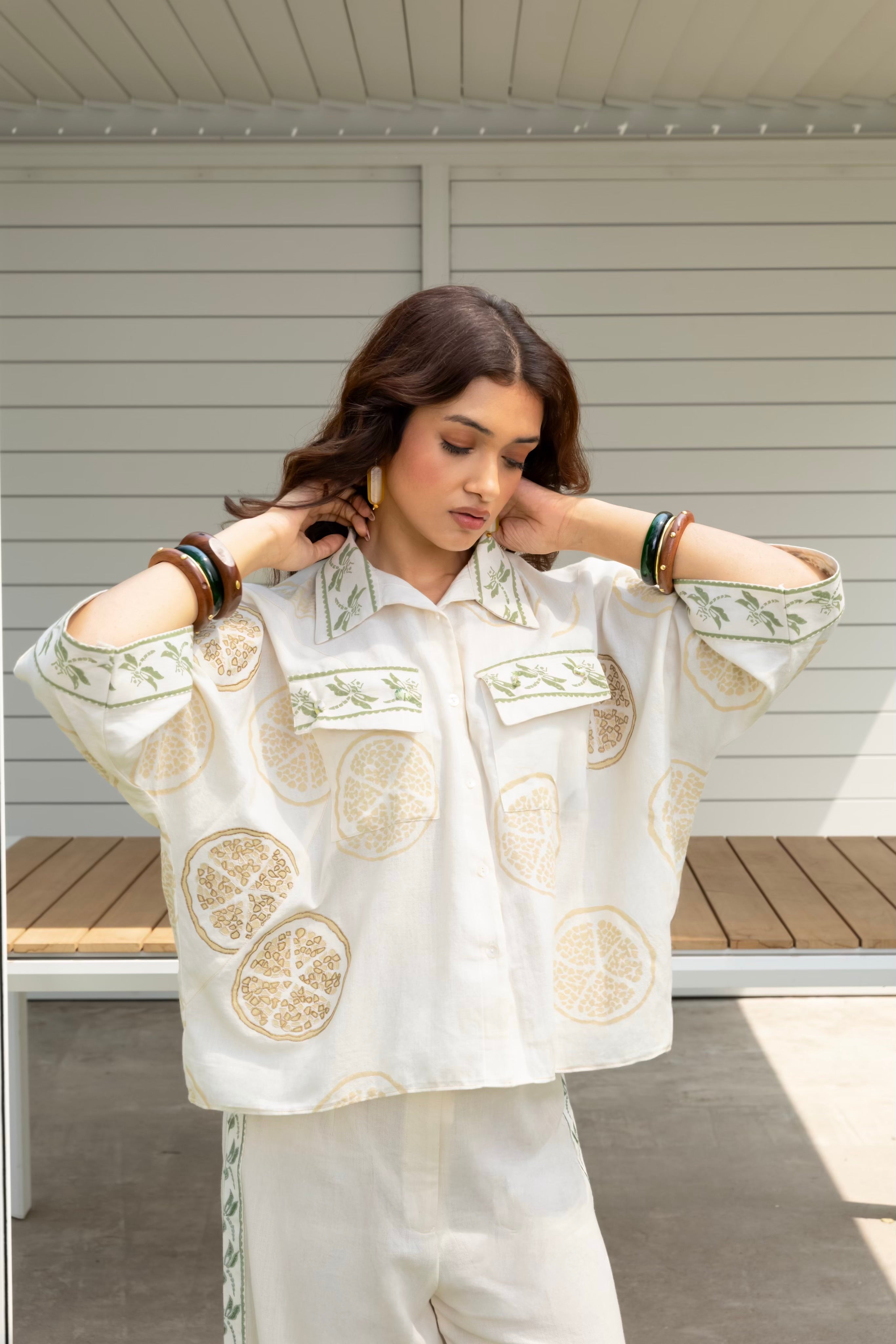 Boxy button down shirt