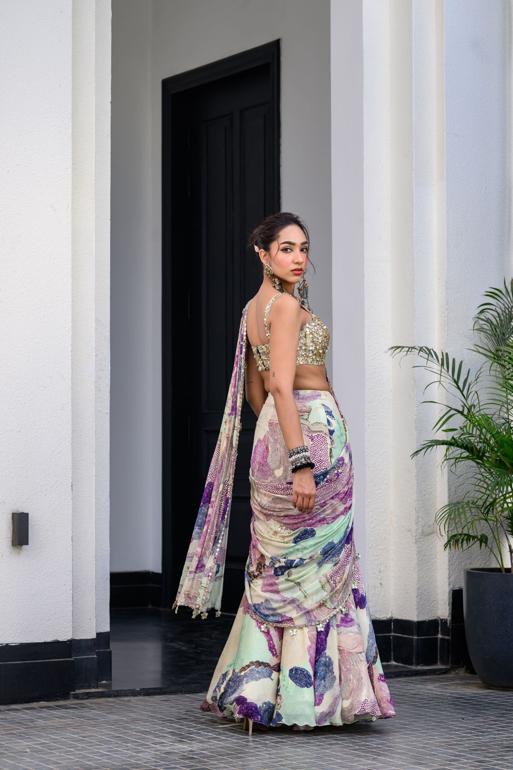 Eden Saree Paidawn with Hand Embroidered Blouse