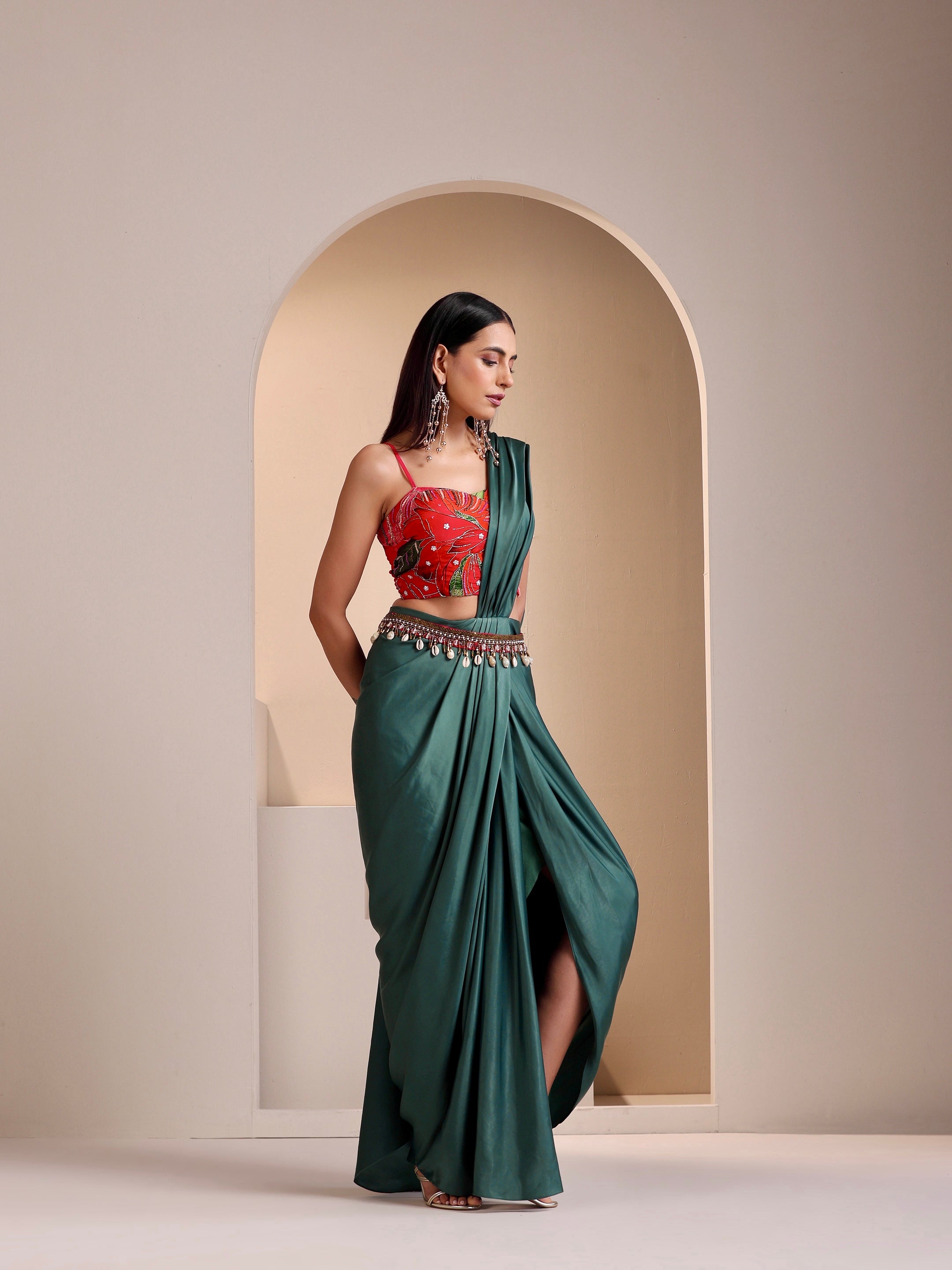 Falak Pre Draped Saree Set