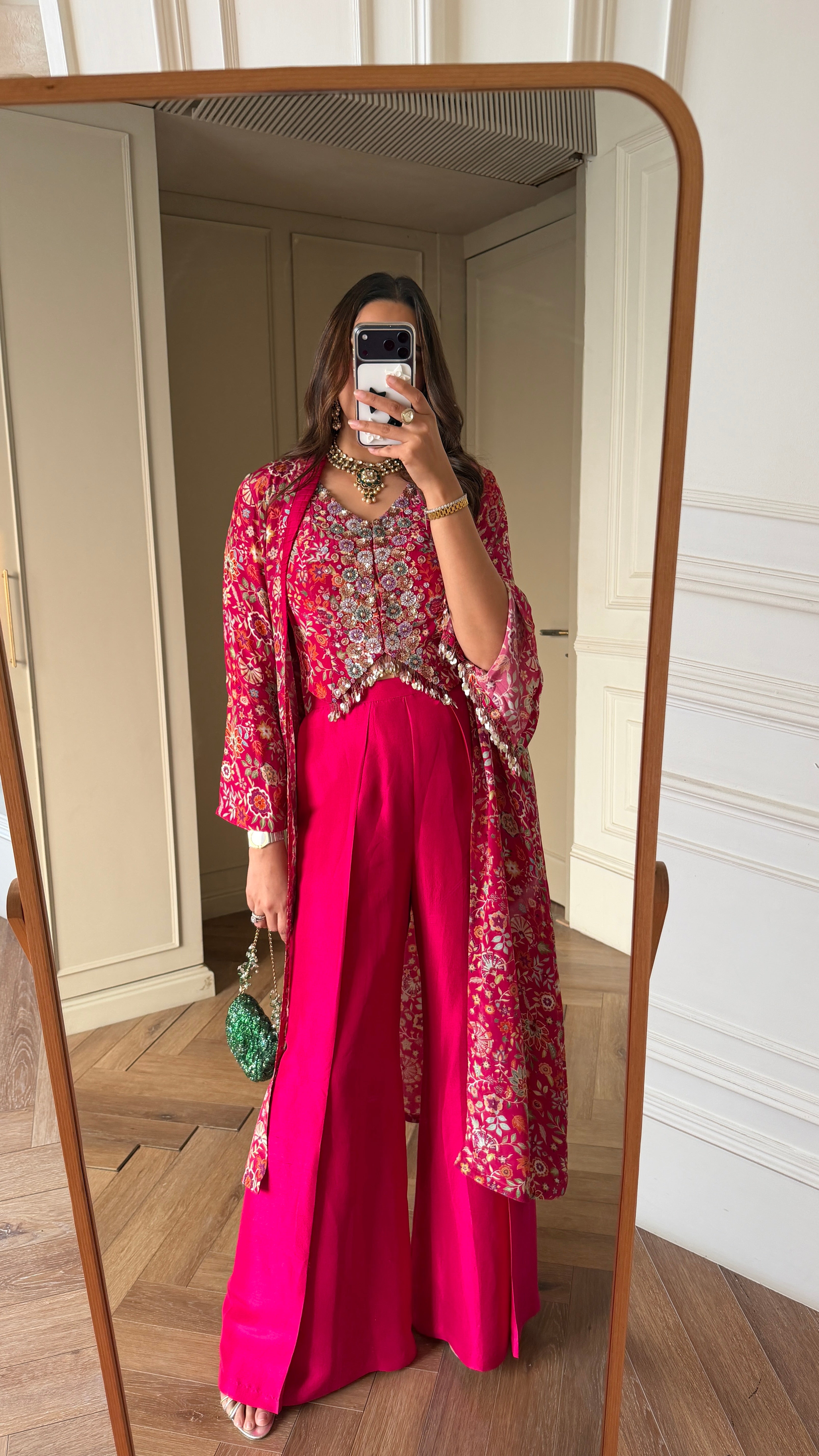 House of Misu in Gulabi Noor Pure Silk Three Piece Set