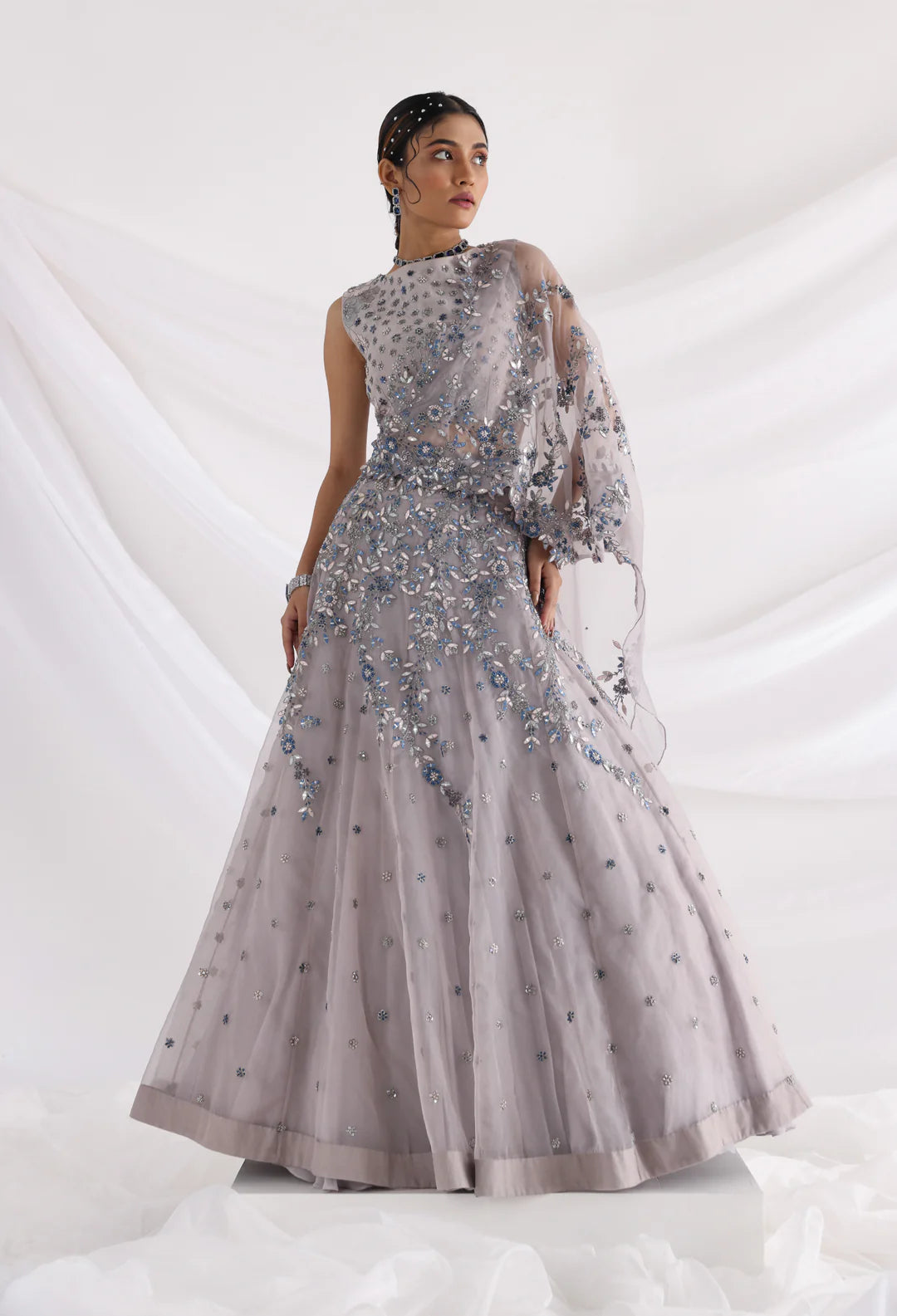 Ethereal Grey Lehenga Set