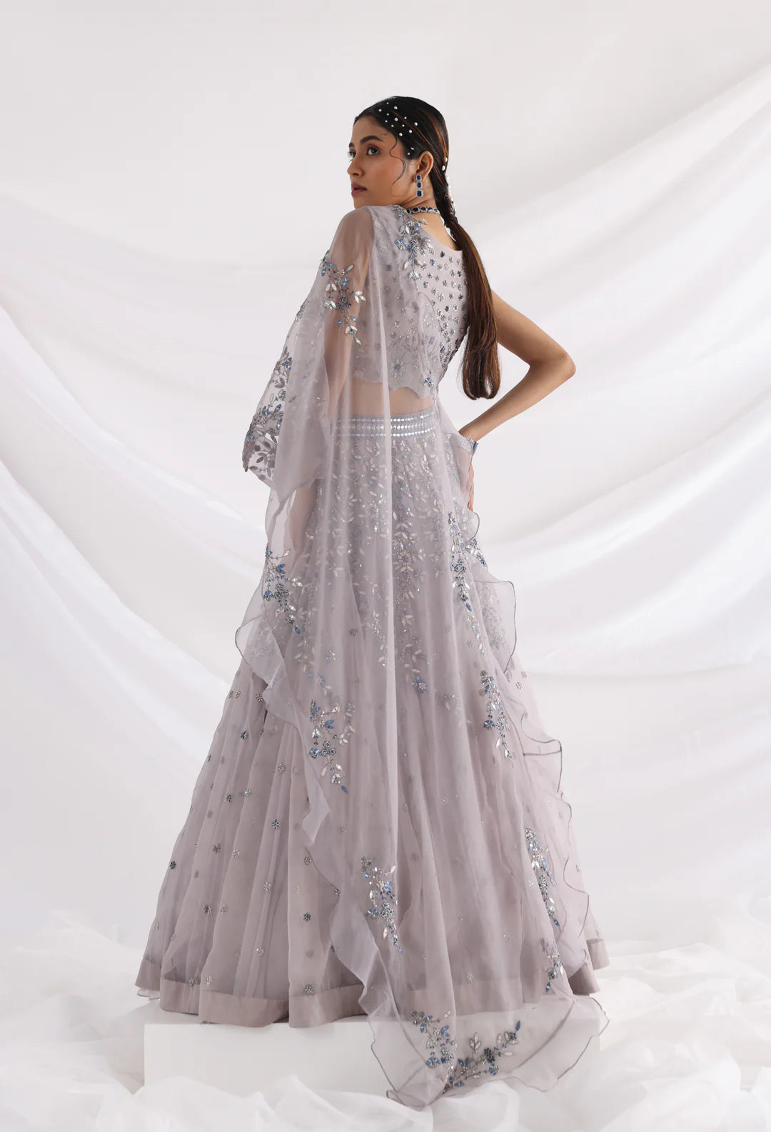 Ethereal Grey Lehenga Set