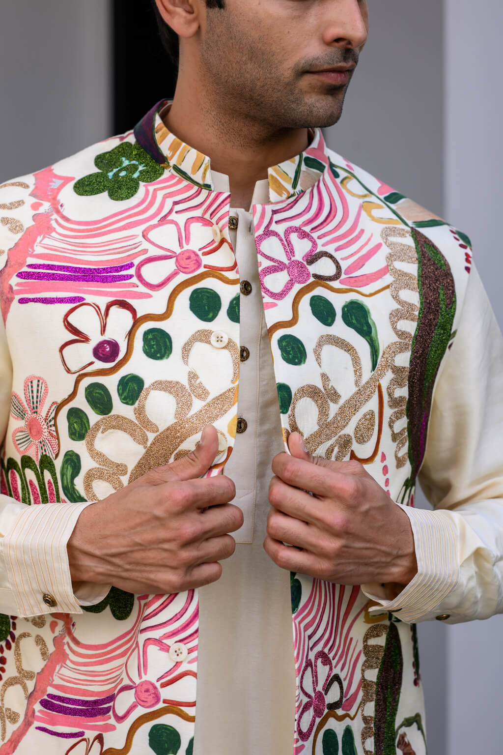 Flora Metallic Highlighted Bundi Set