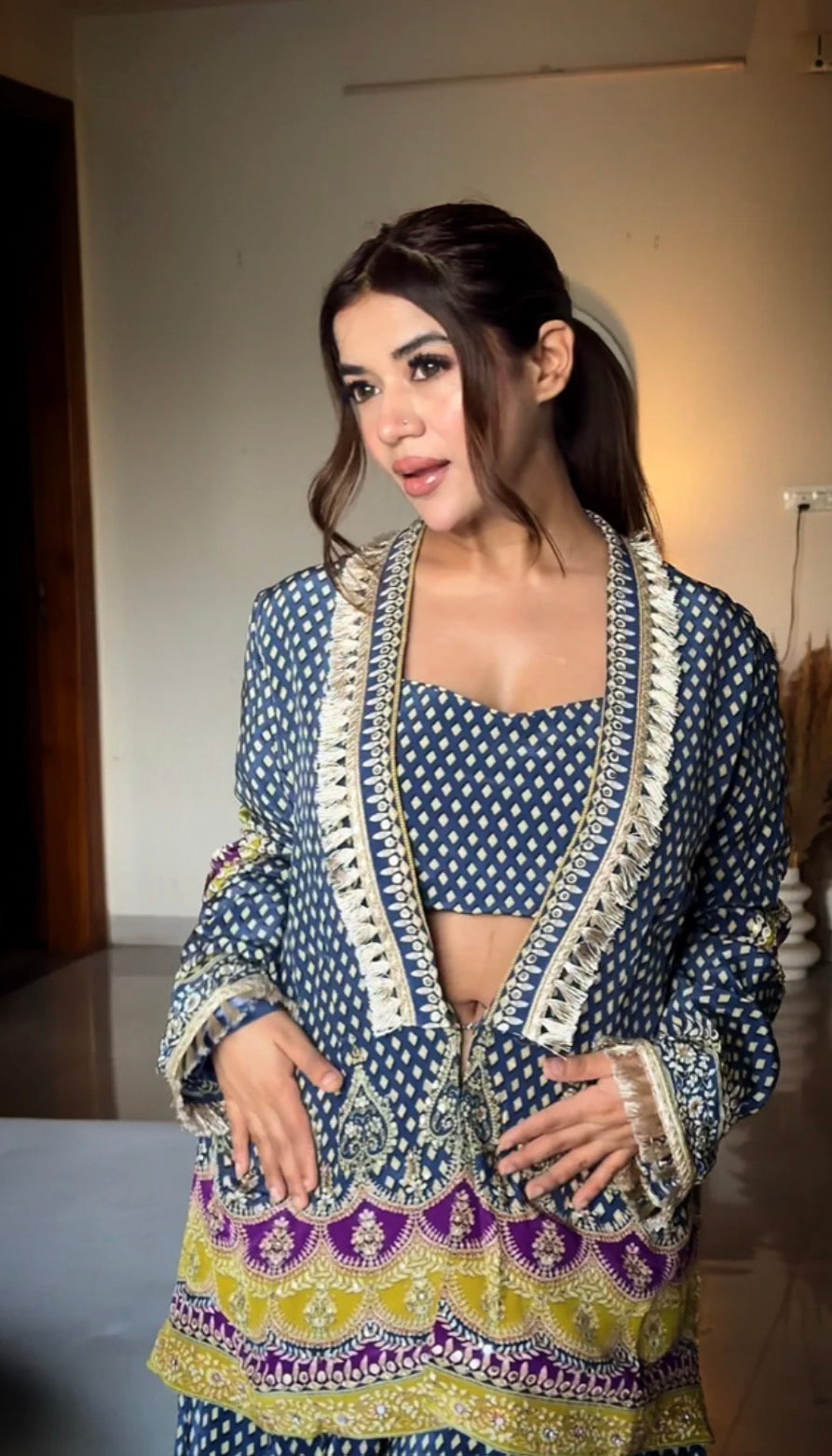 Noor Blue Blazer Set