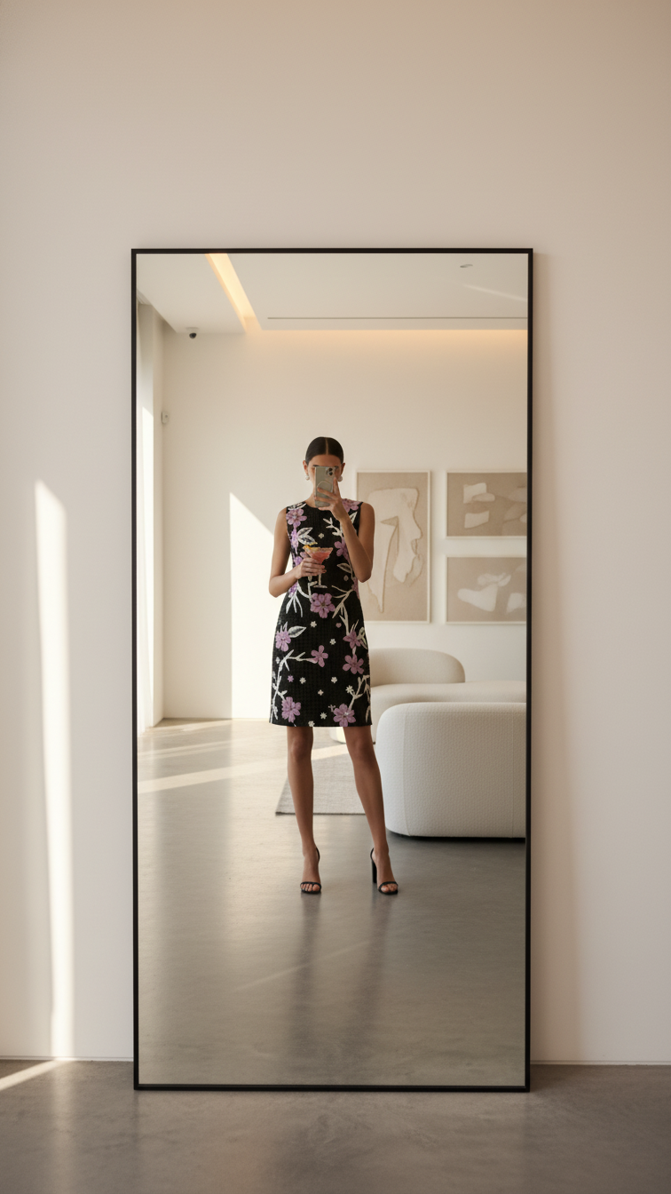 Joe grid dress & slip