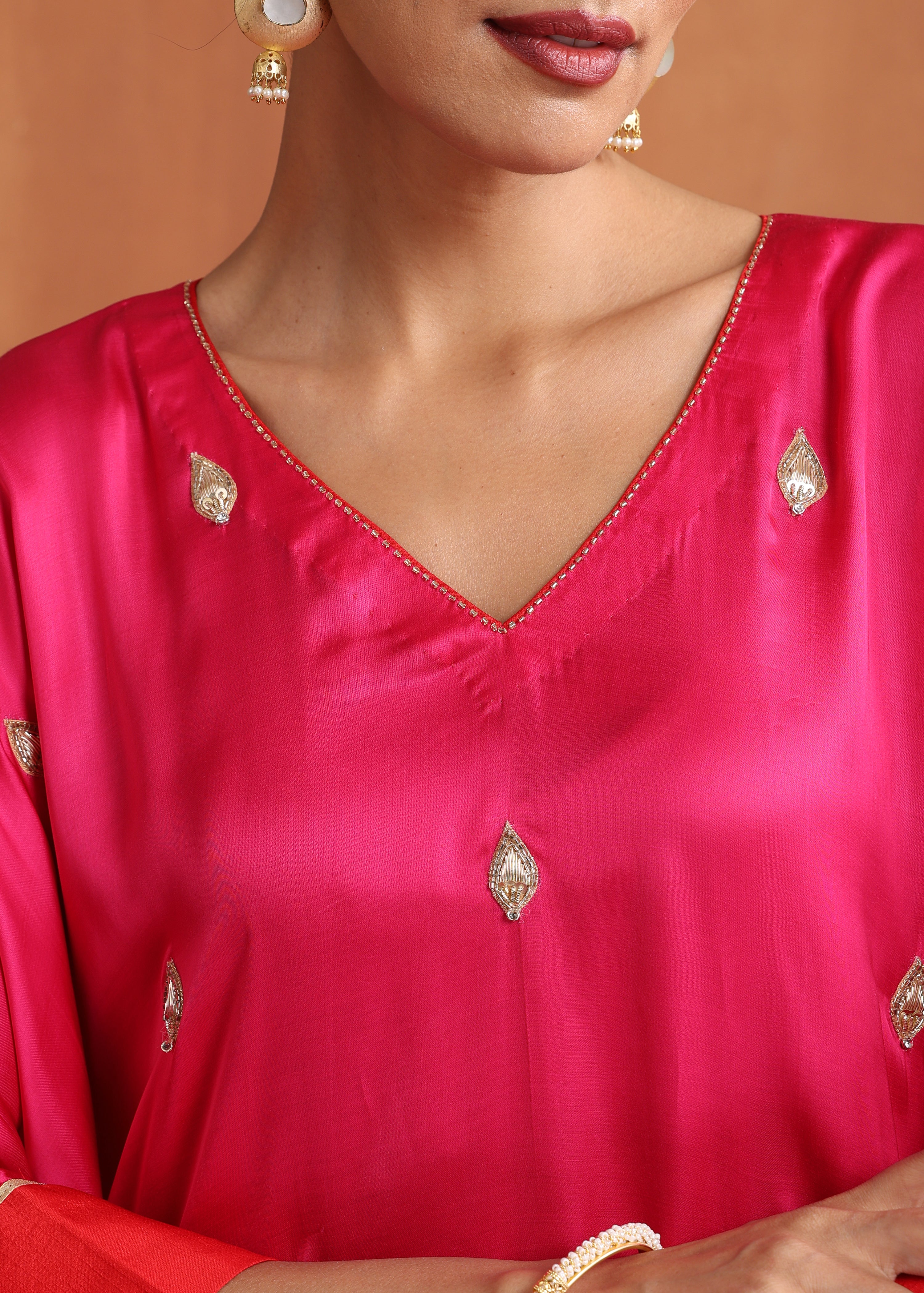 Mehr Fuchsia Pink Kaftan Set