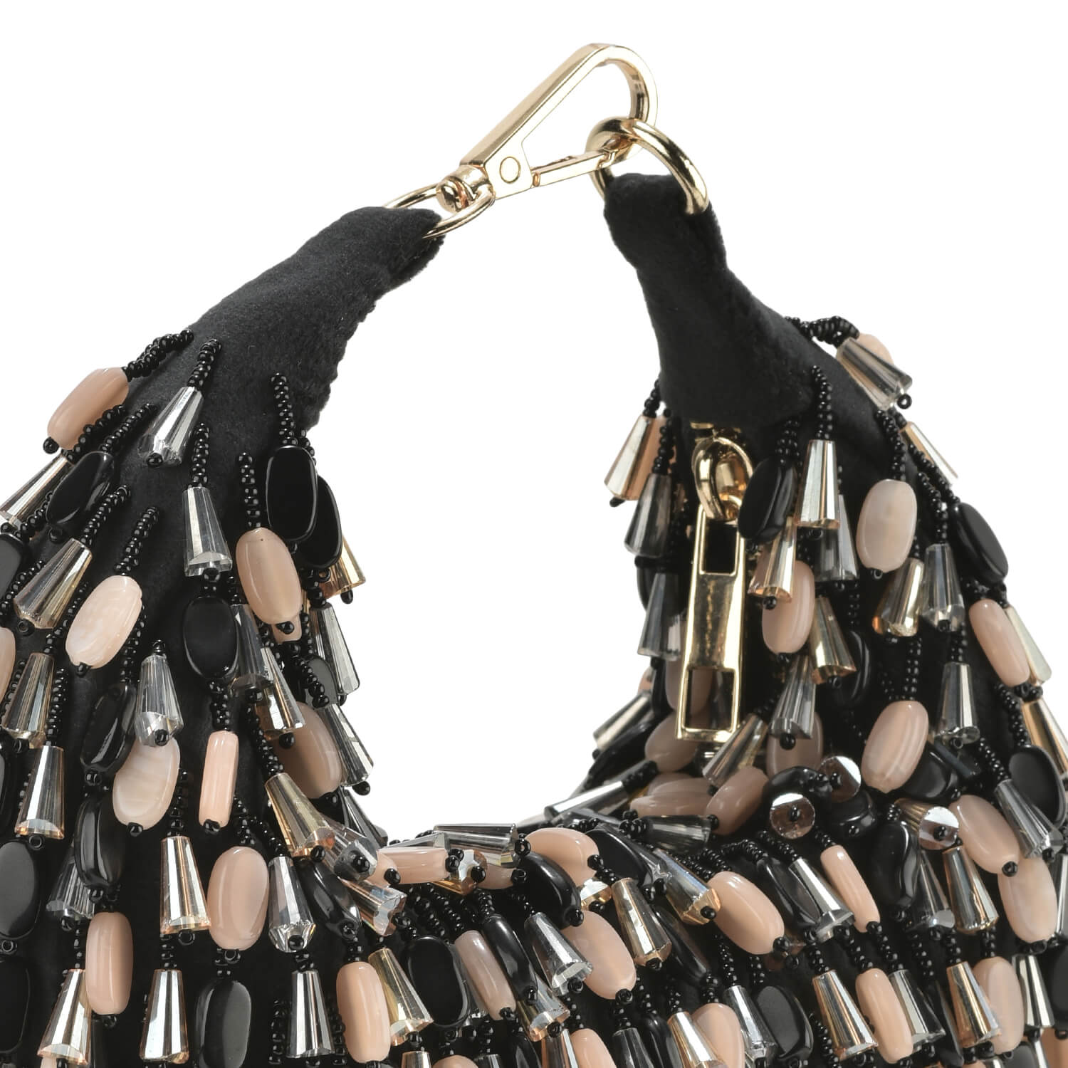 Nano Stone Boat Bag Black Peach