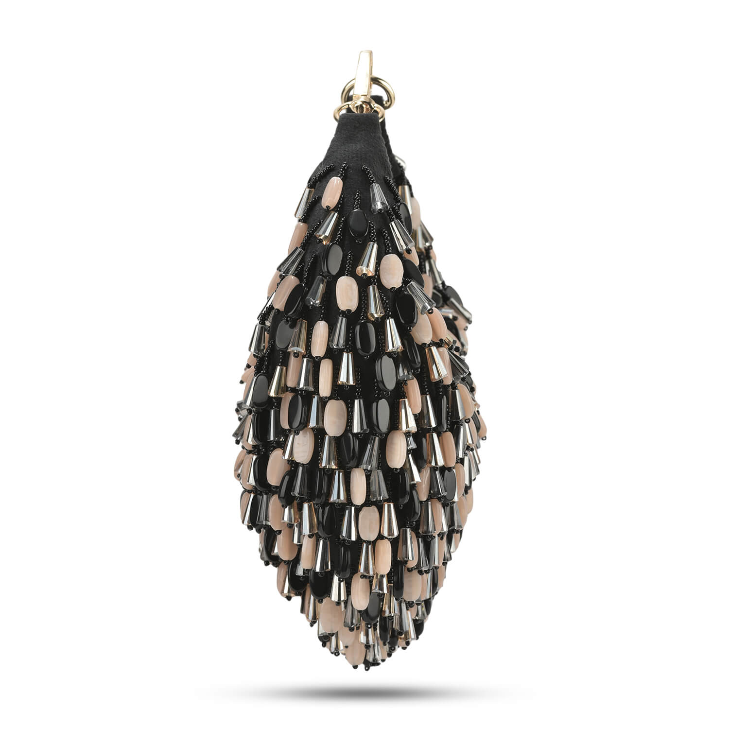 Nano Stone Boat Bag Black Peach