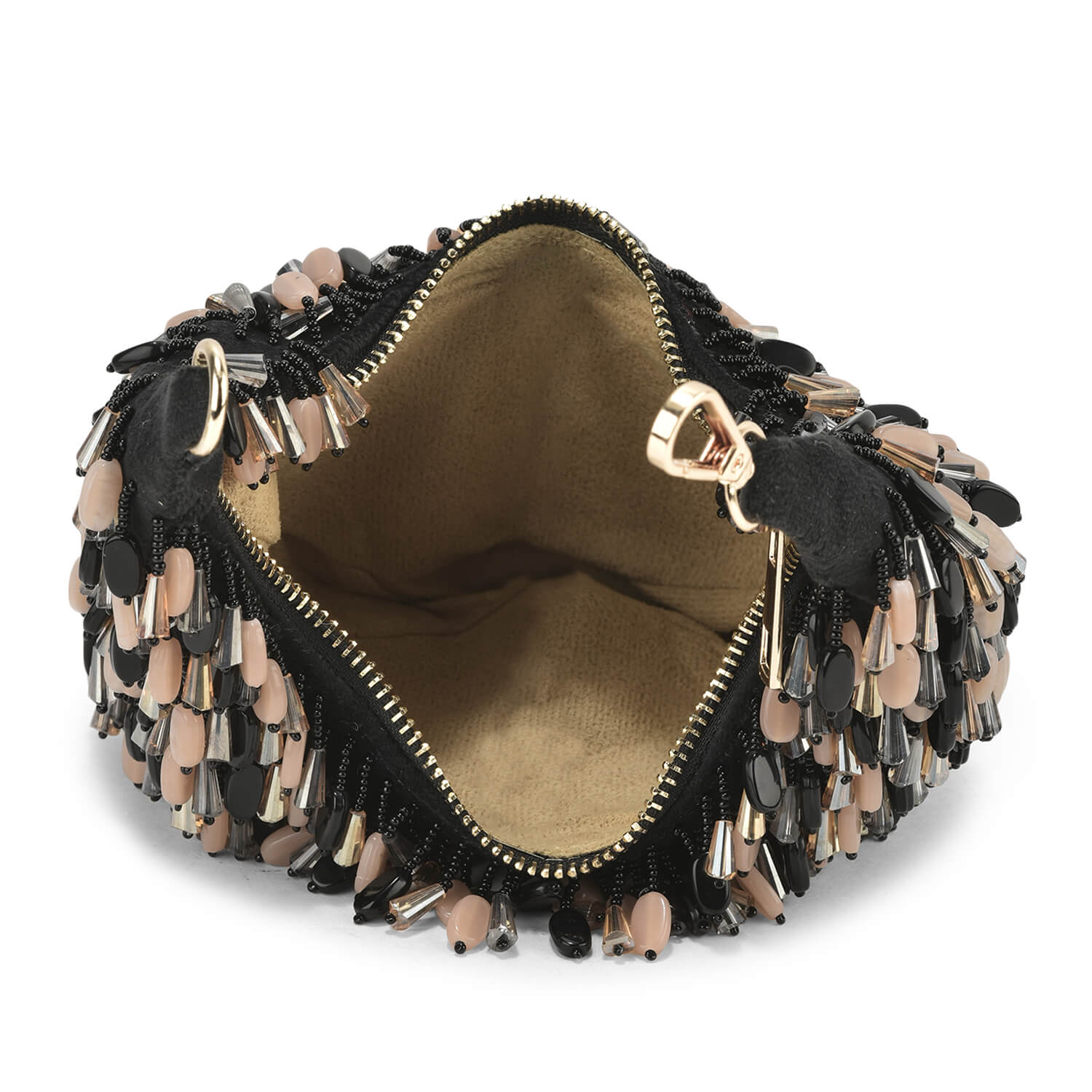 Nano Stone Boat Bag Black Peach