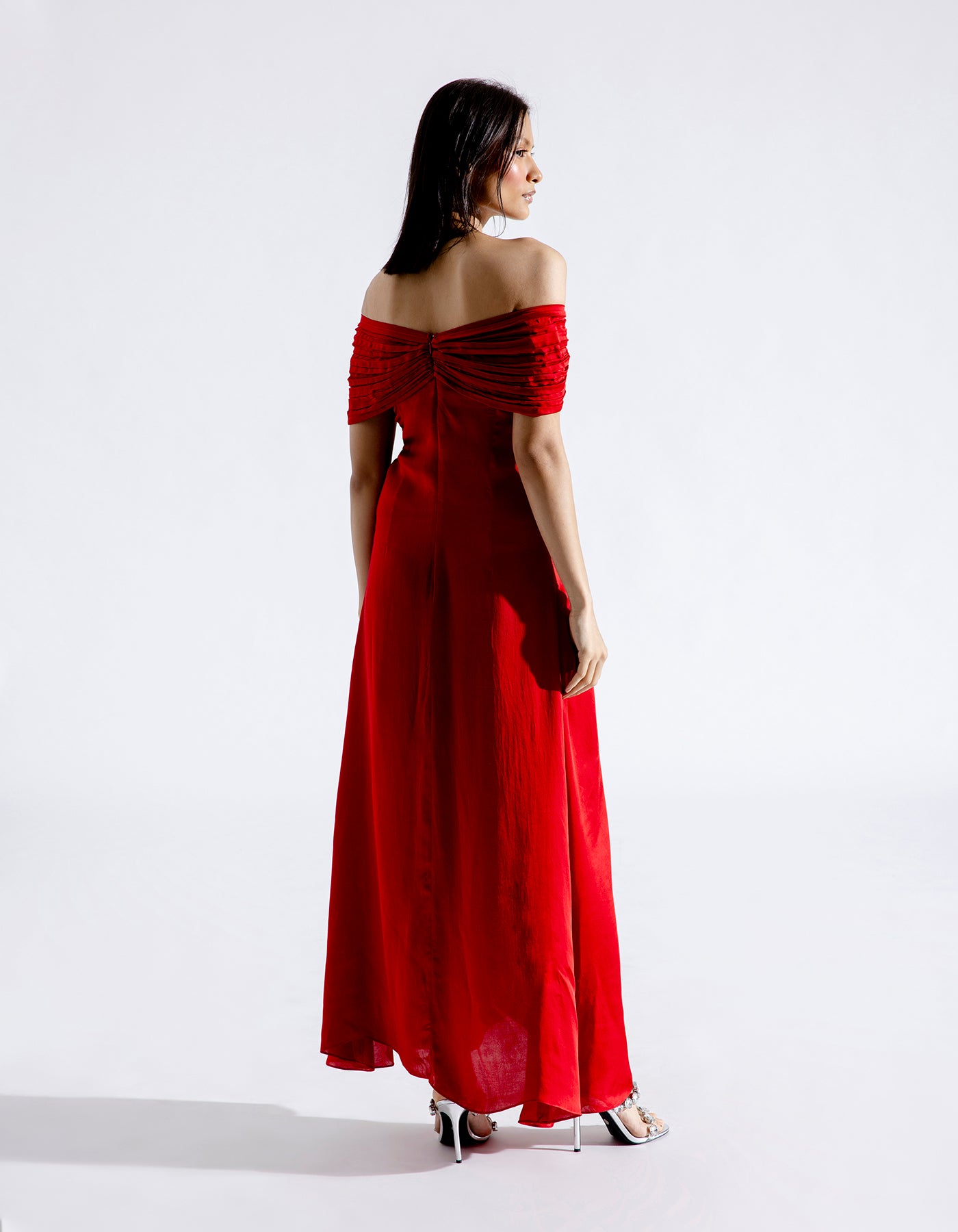 Karishma Kapoor | Cherry Bow Off Shoulder Dress