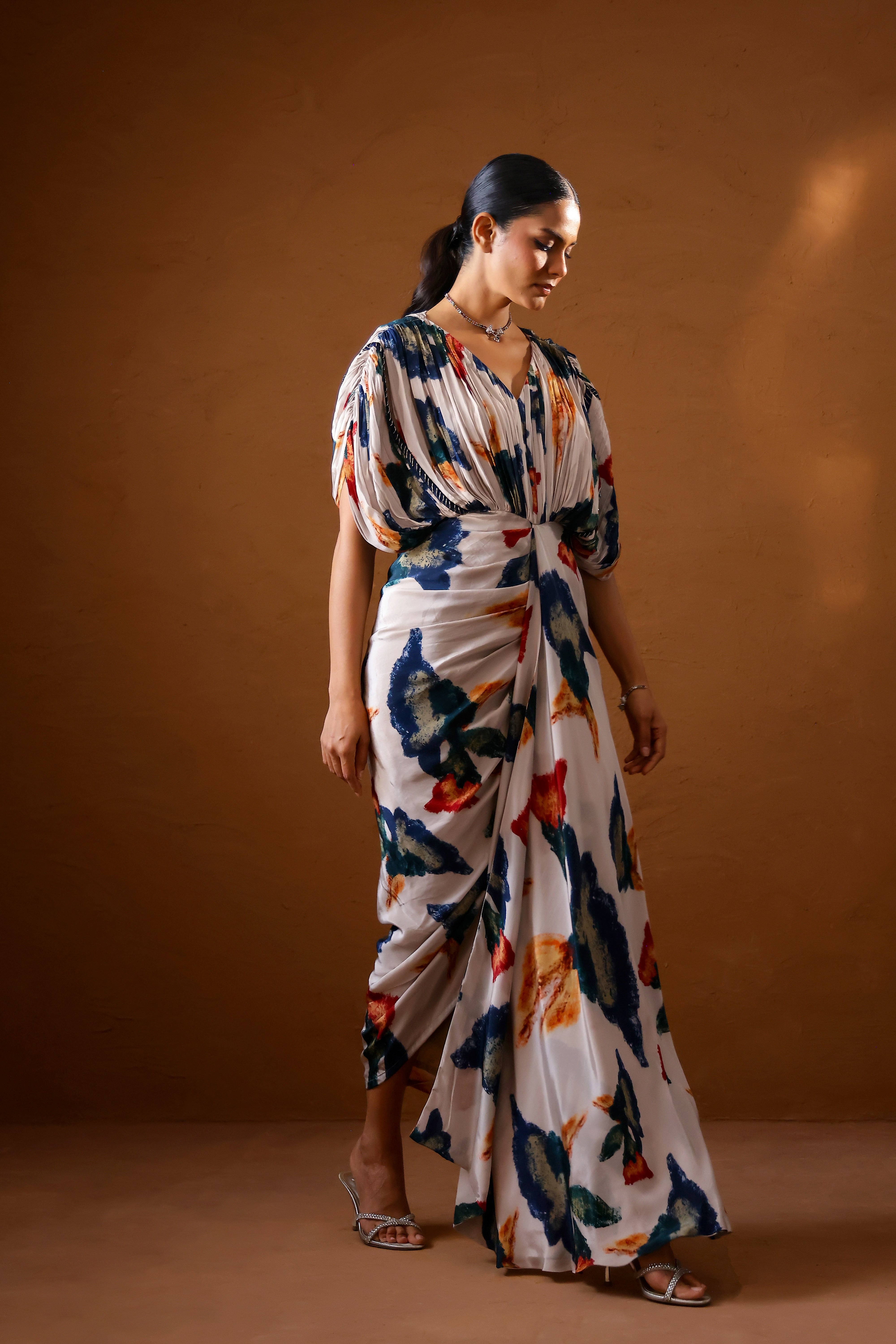 Pardesi Kaftan gown with hand embellishment