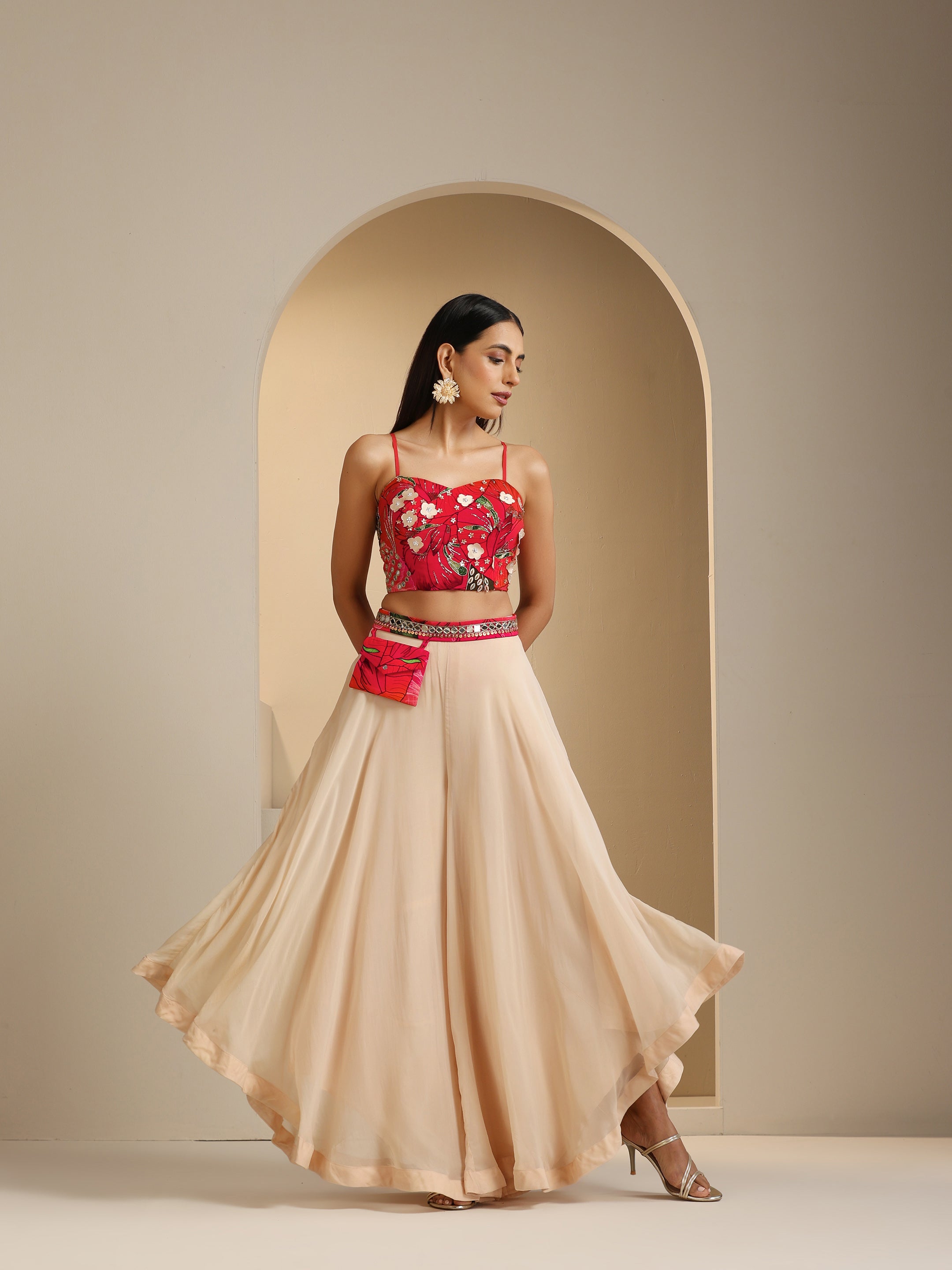 Zariyah Embroidered Upside Down Palazzo Set