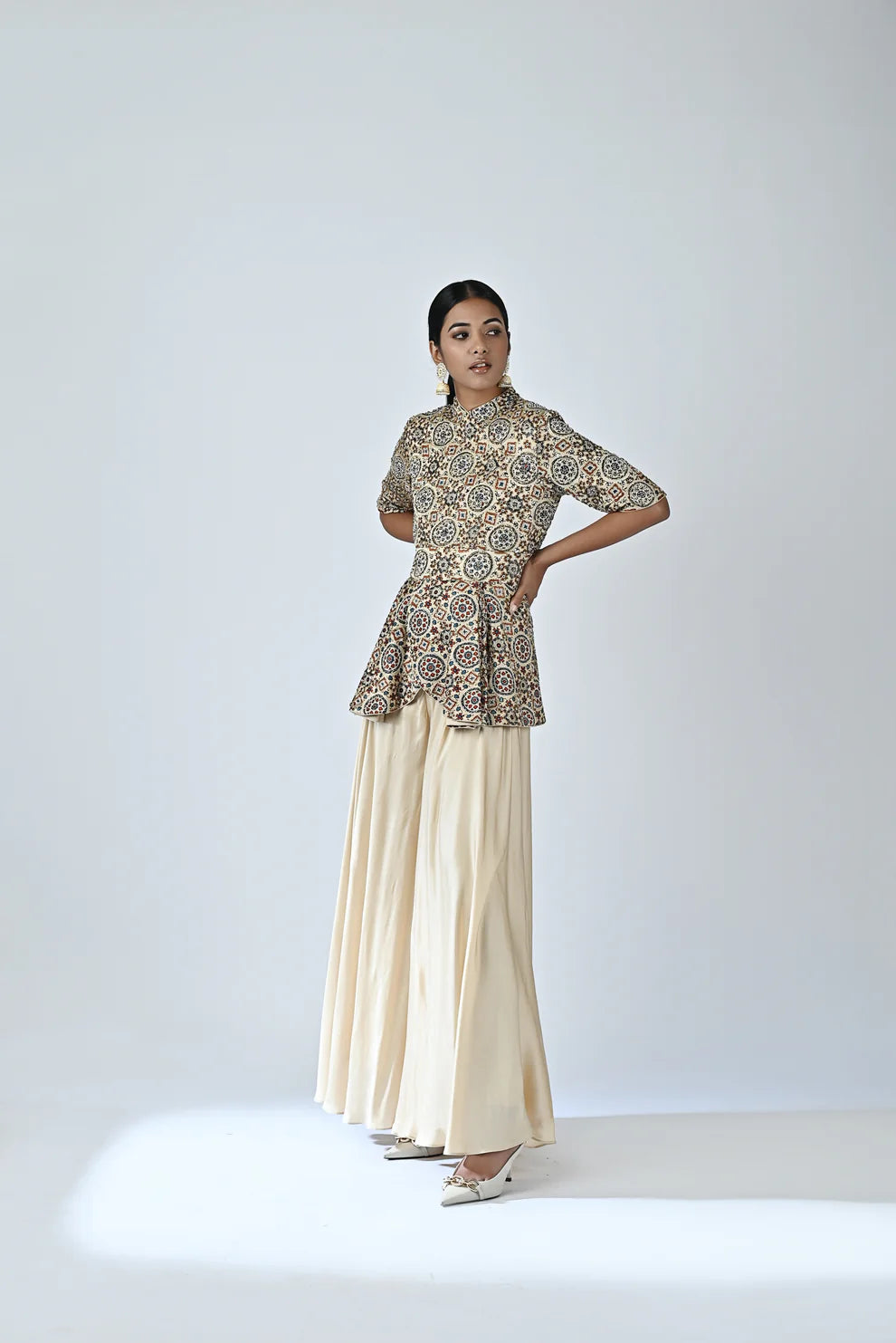 Ivory Ajrakh Jumpsuit