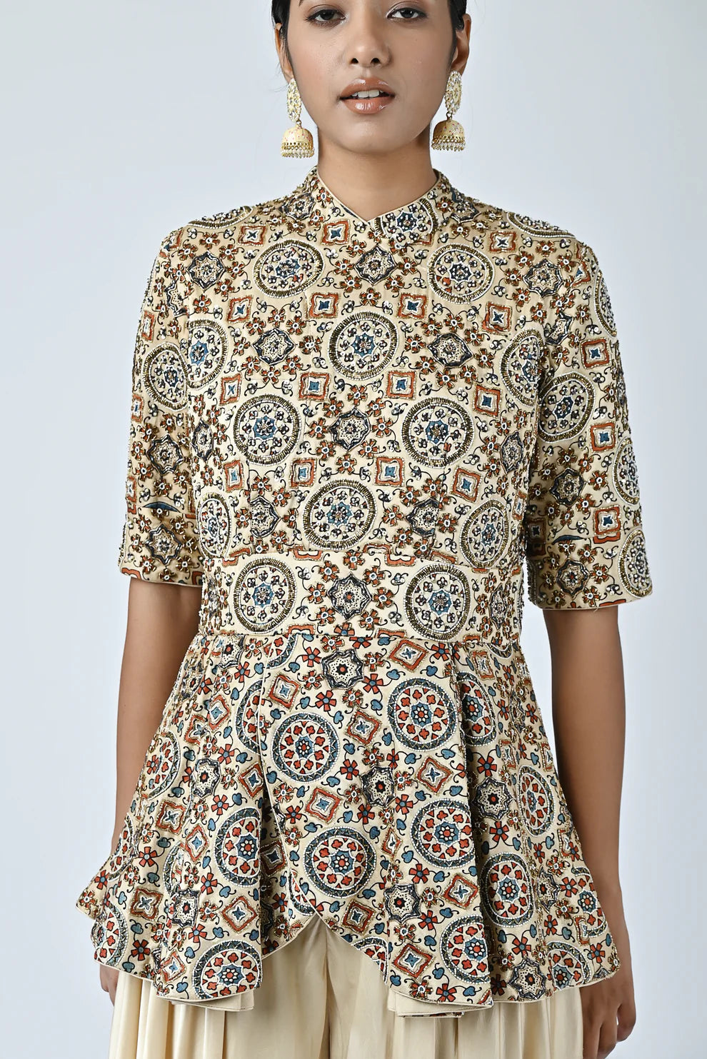 Ivory Ajrakh Jumpsuit