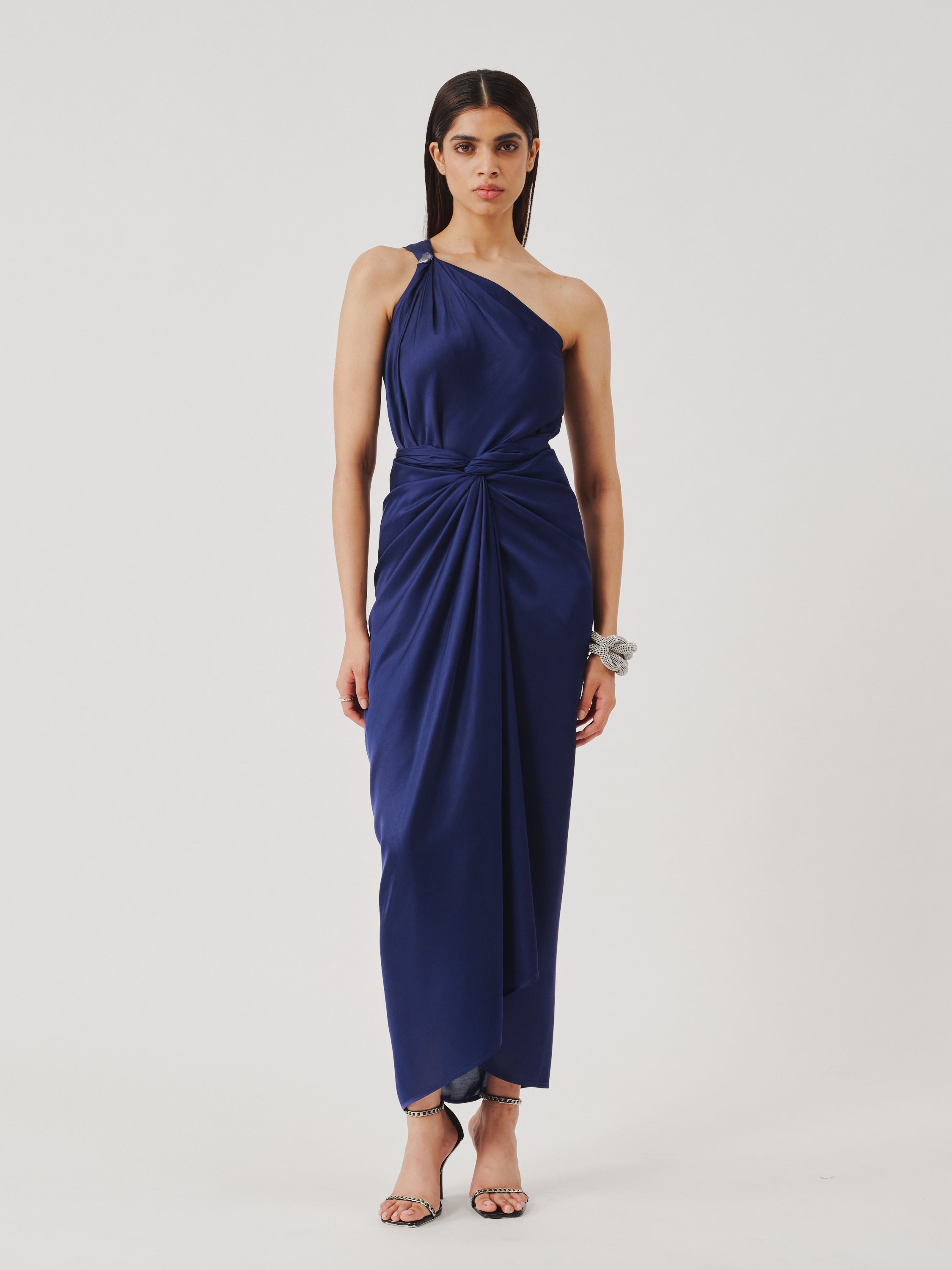 Deep Water Drape Sarong Dress