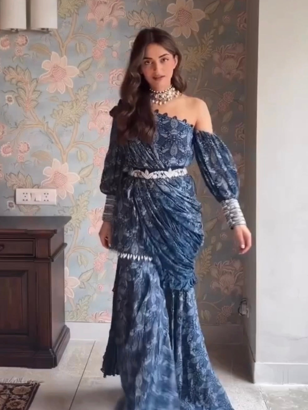 Mehak Bakshi in Aafreen Gharara Set with Sash & Belt