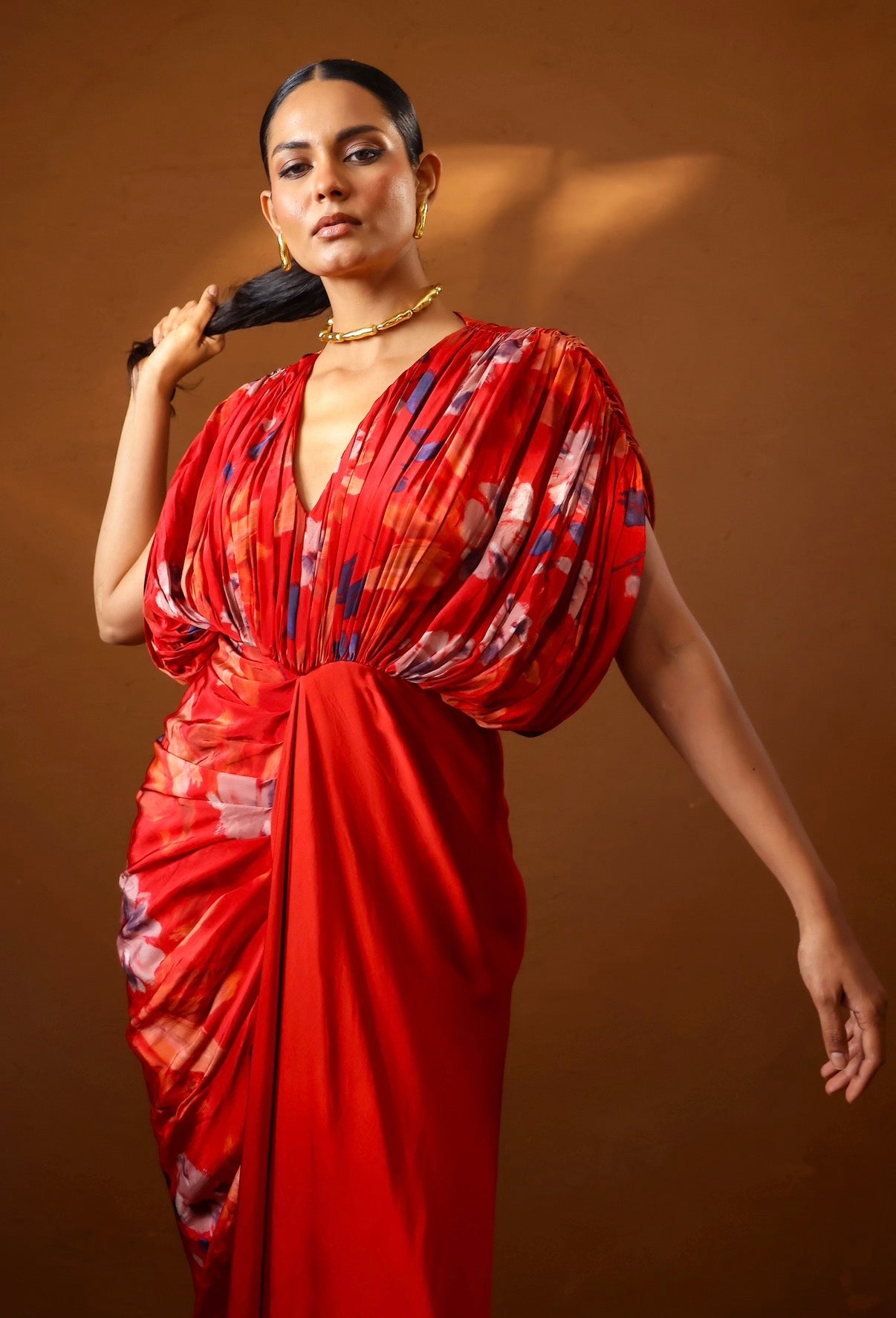 Malabari pluge Kaftan Gown