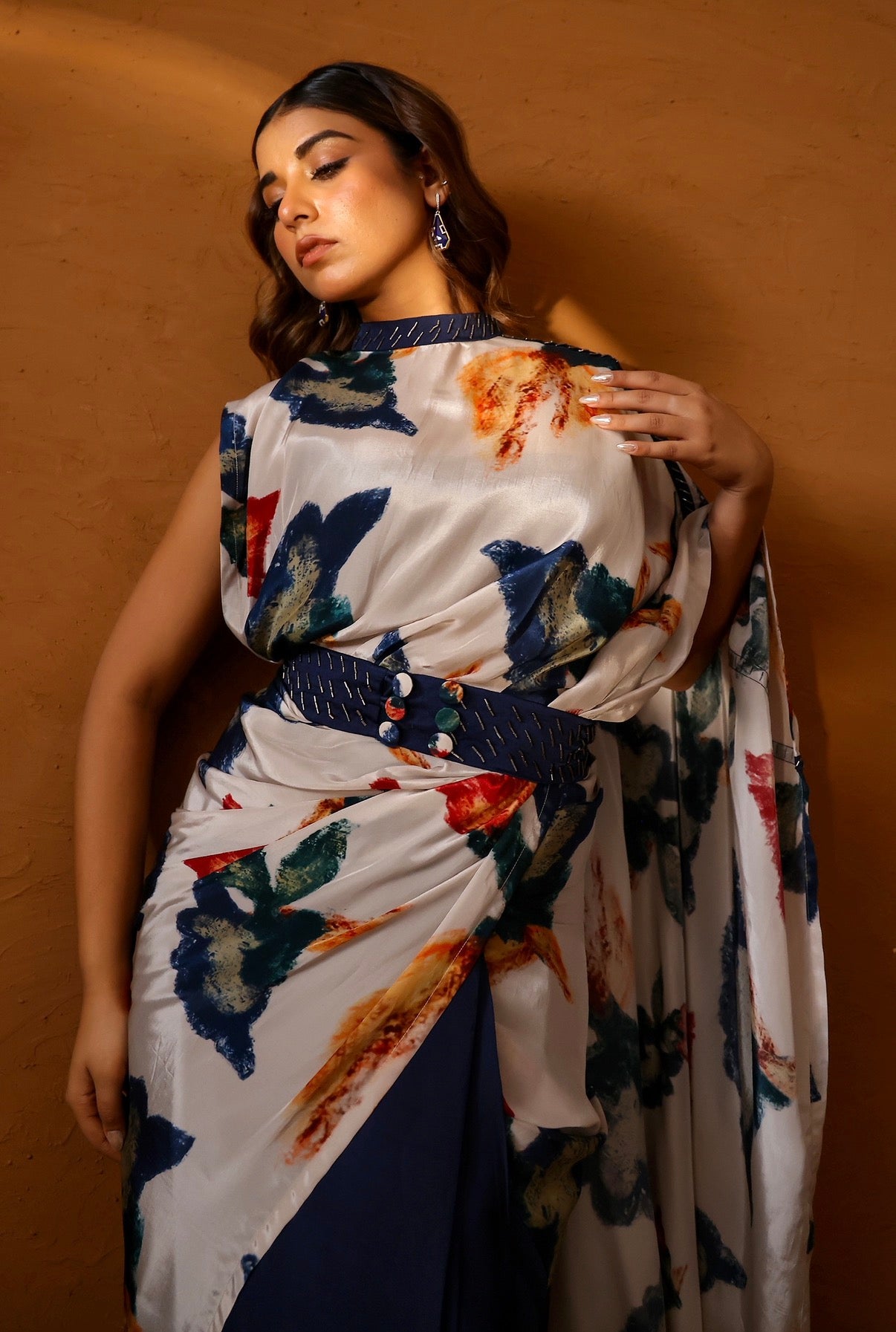 Pardesi collar pallu sari