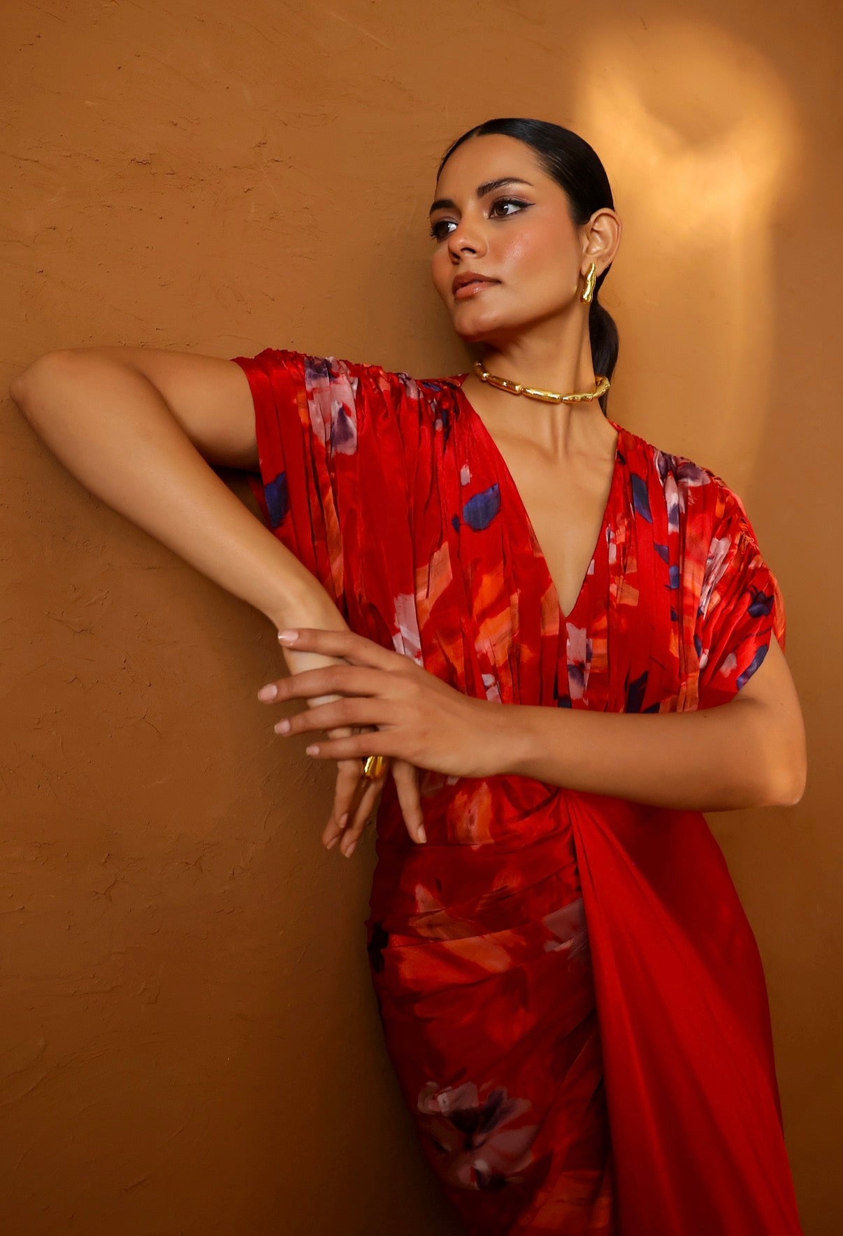 Malabari pluge Kaftan Gown