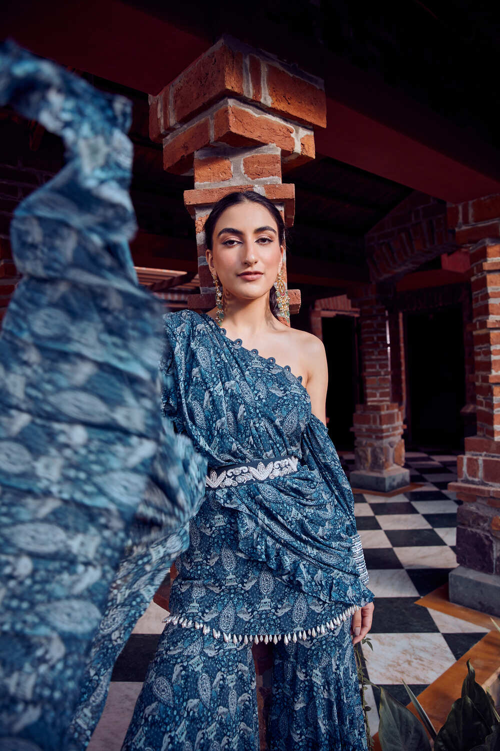 Mehak Bakshi in Aafreen Gharara Set with Sash & Belt