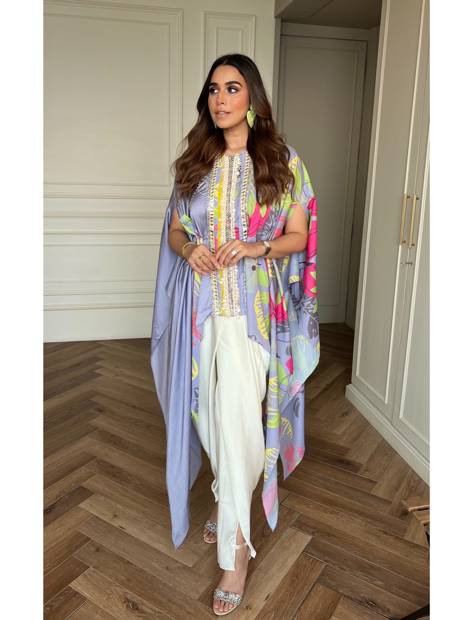 House of Misu | Wisteria Lilac Kaftaan & Dhoti Set