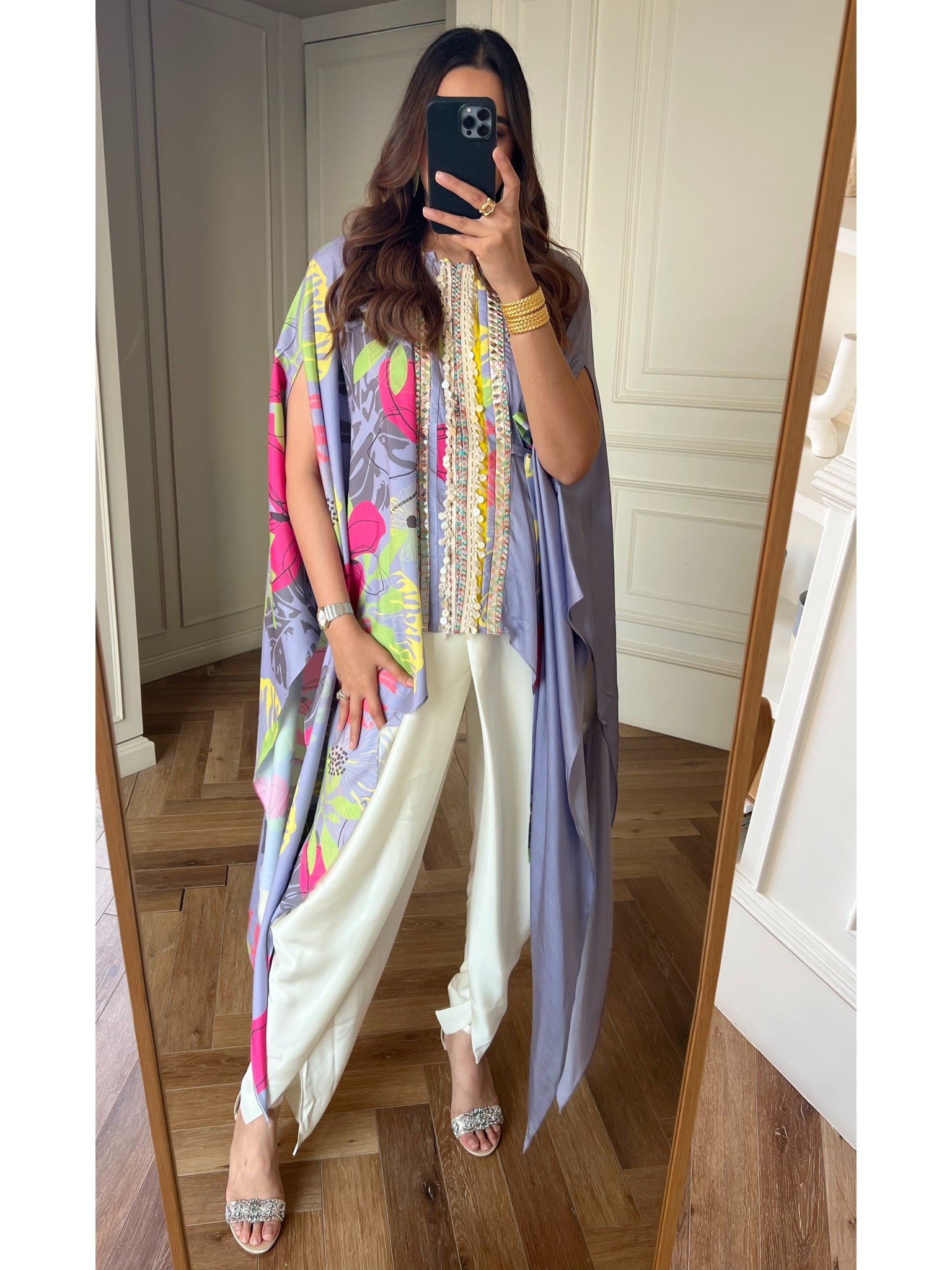 House of Misu | Wisteria Lilac Kaftaan & Dhoti Set