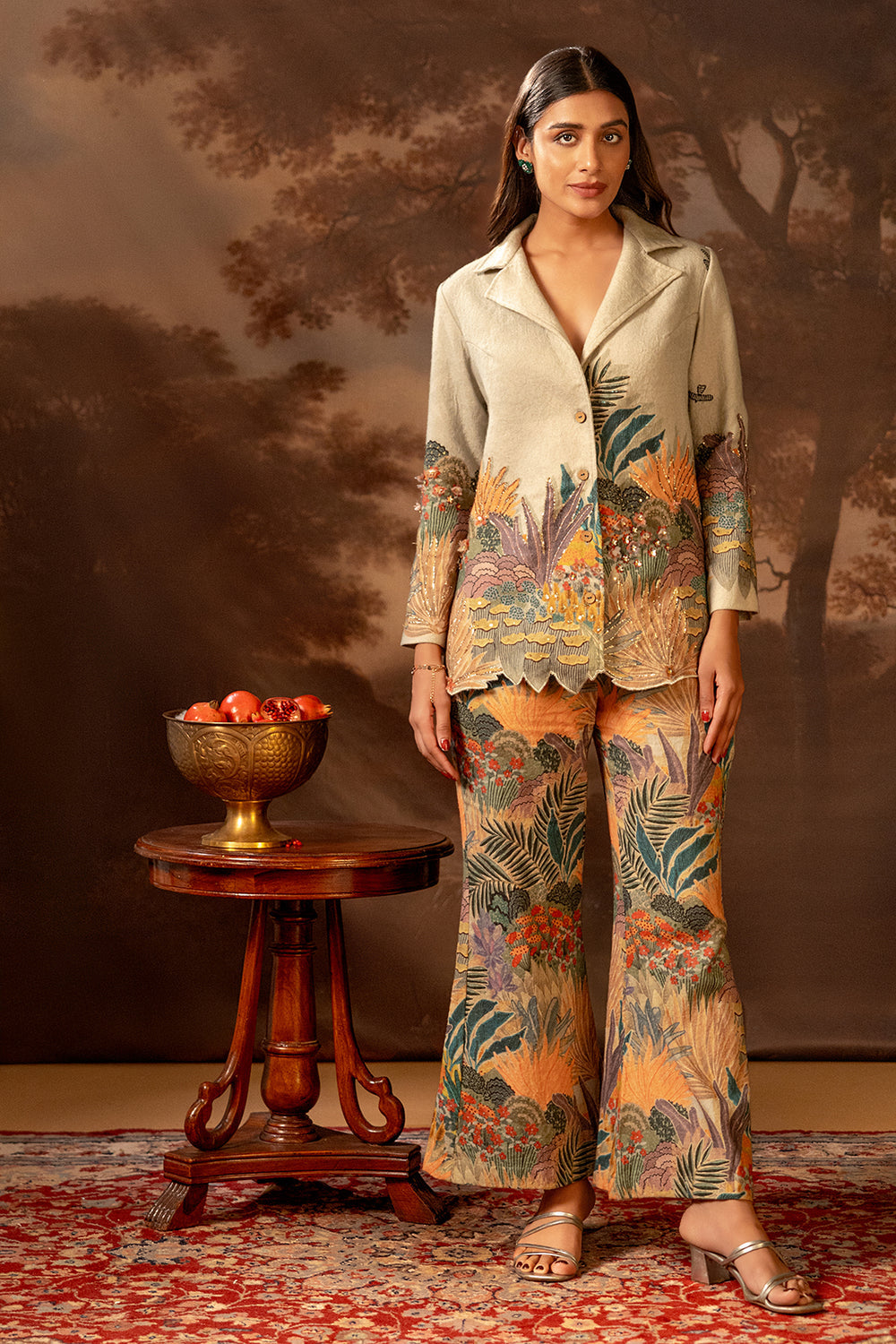 Kaira Embroidered Blazer Set