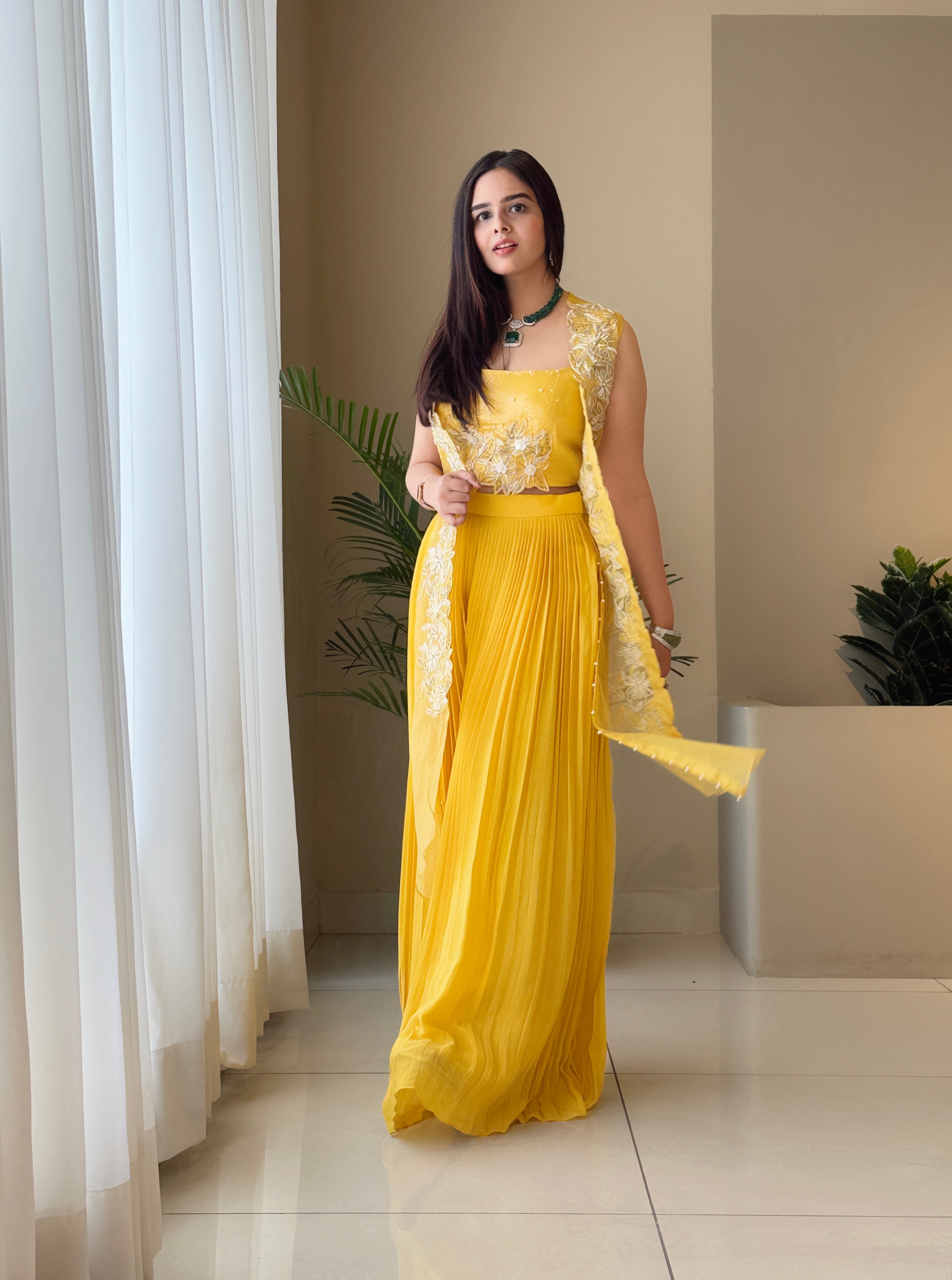 Sunfire Chrome yellow Co-ord Set