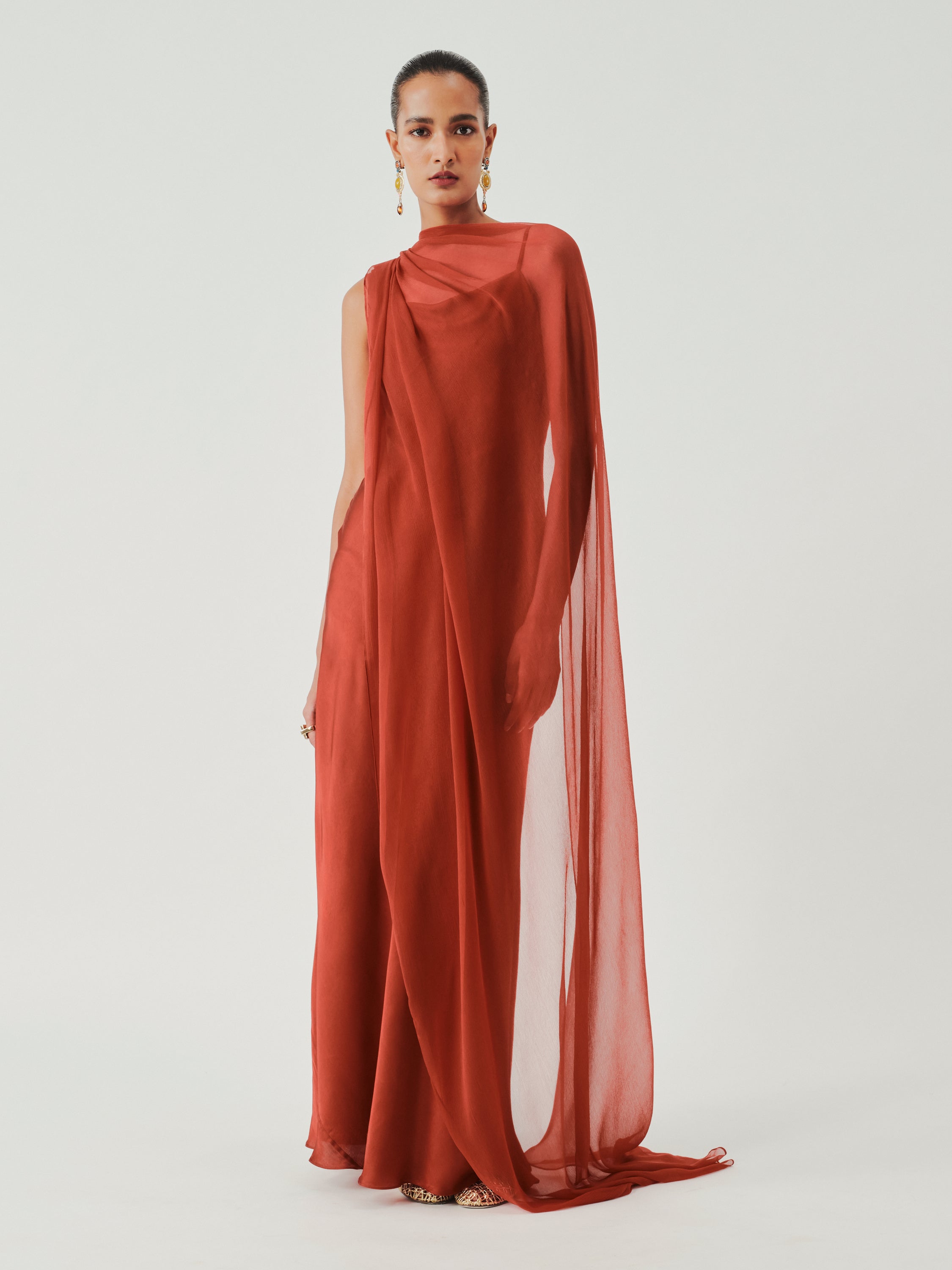 Tyra Slip Dress with Scarf