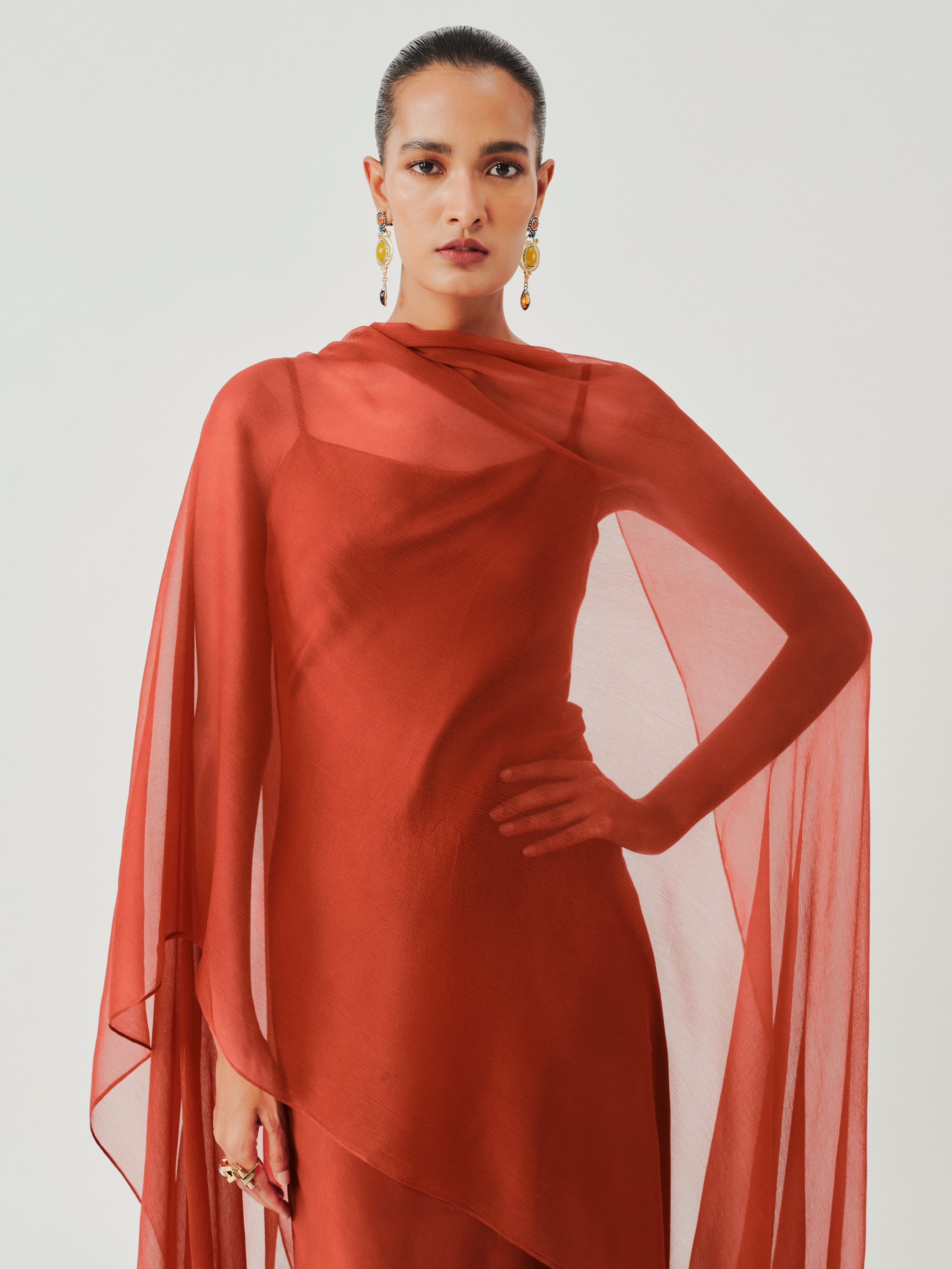 Tyra Slip Dress with Scarf