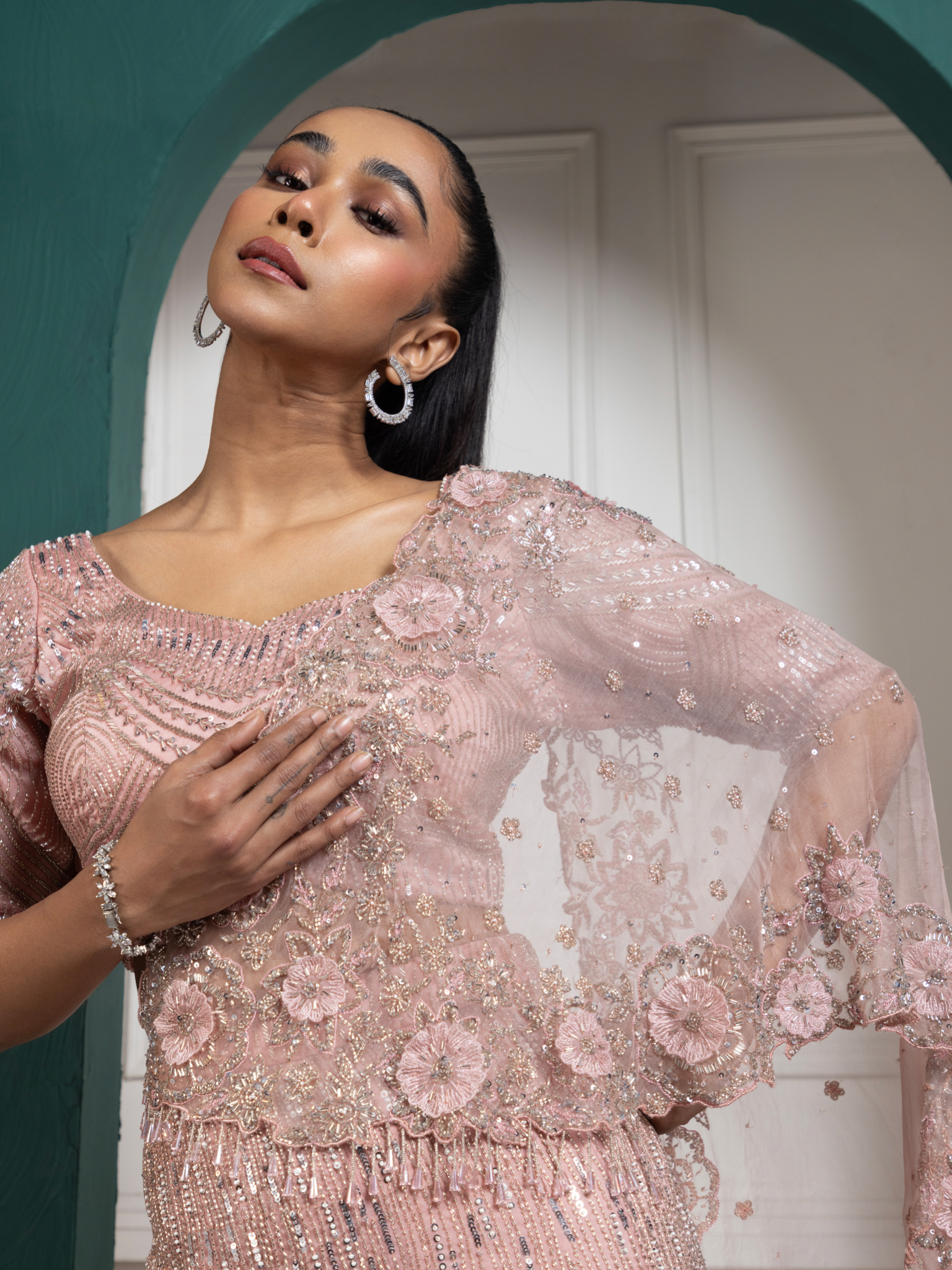 Rosé Sparkle Lehenga Set