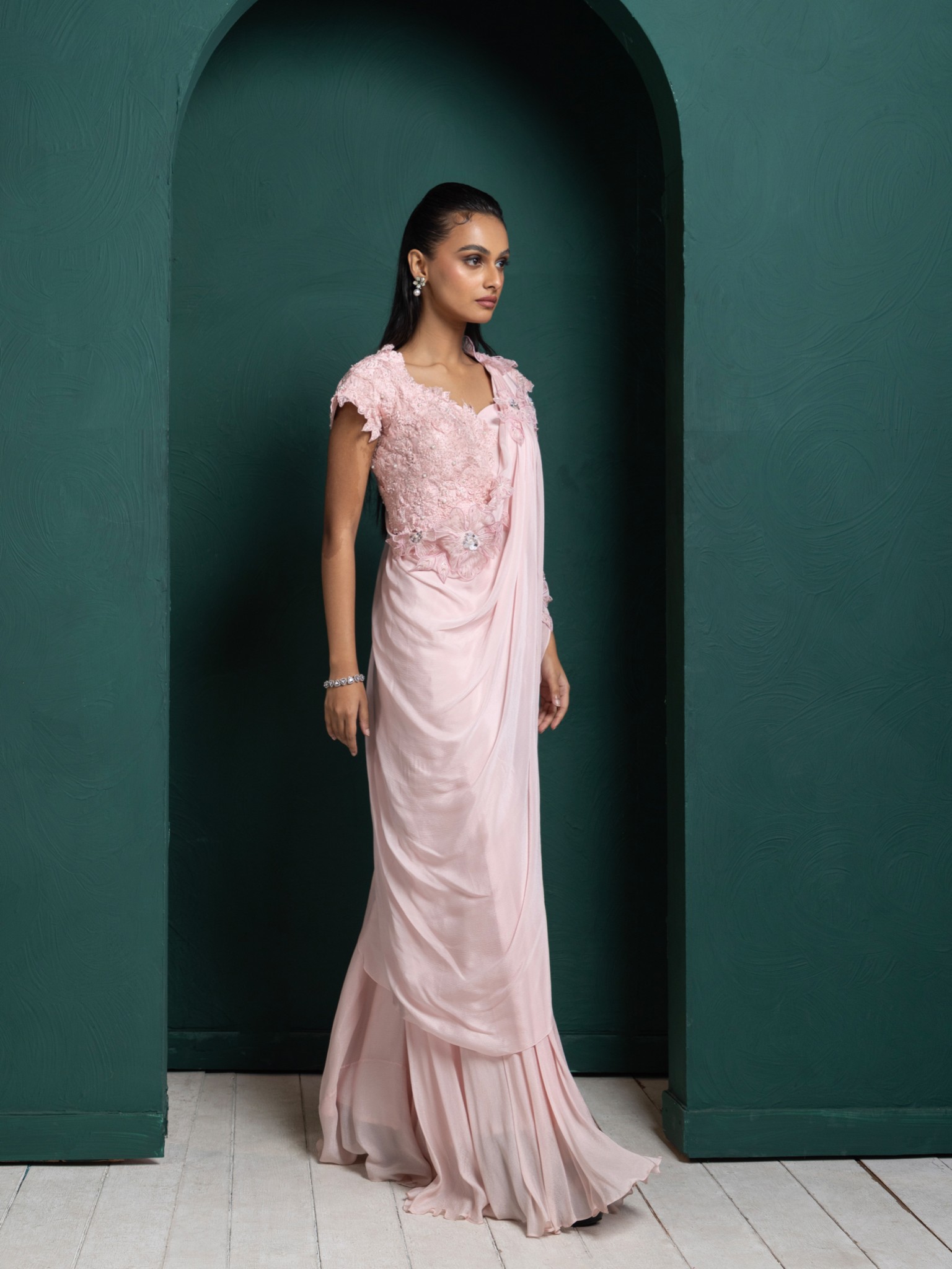 Blush Blossom Drape Pant Set