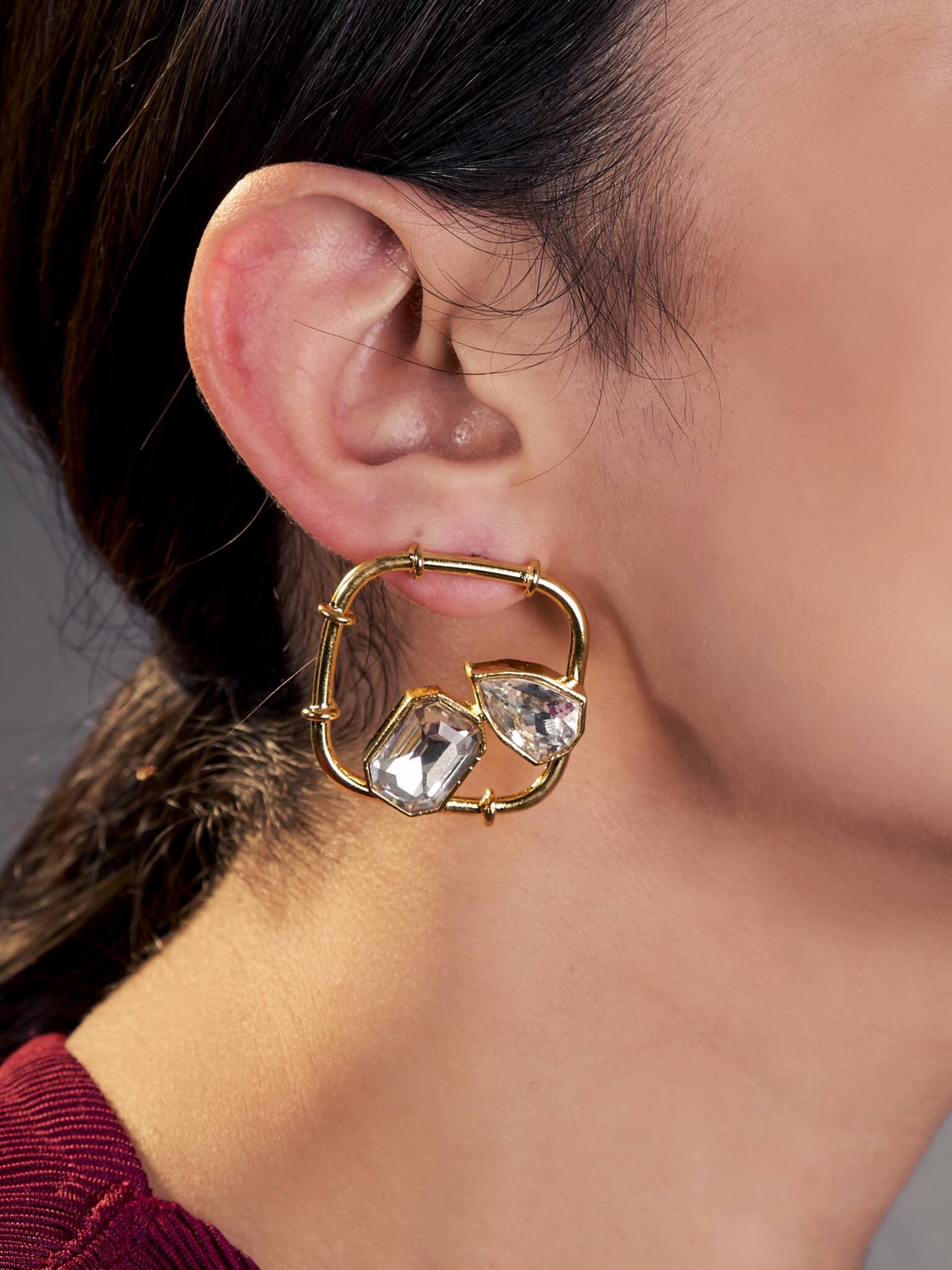 Golden Bliss Square Studs